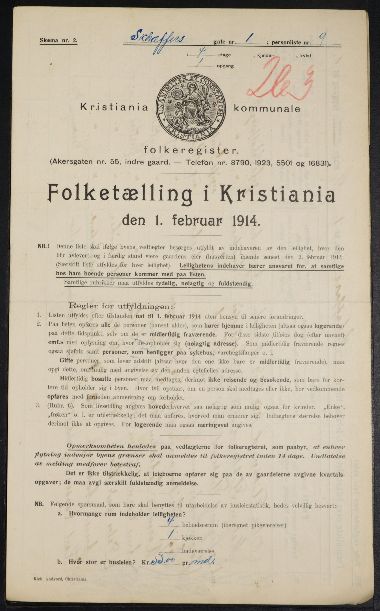 OBA, Municipal Census 1914 for Kristiania, 1914, p. 92793