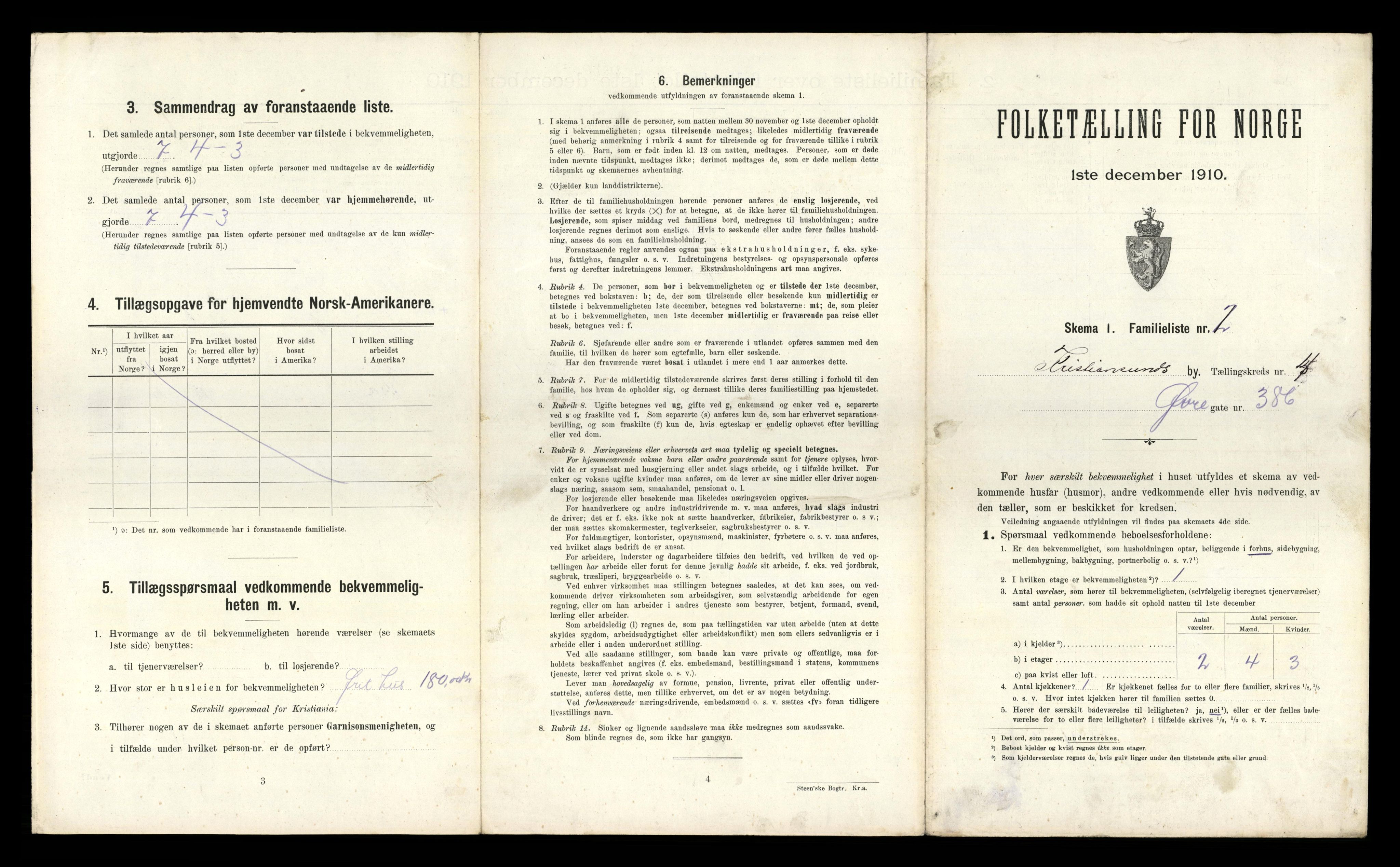 RA, 1910 census for Kristiansund, 1910, p. 755