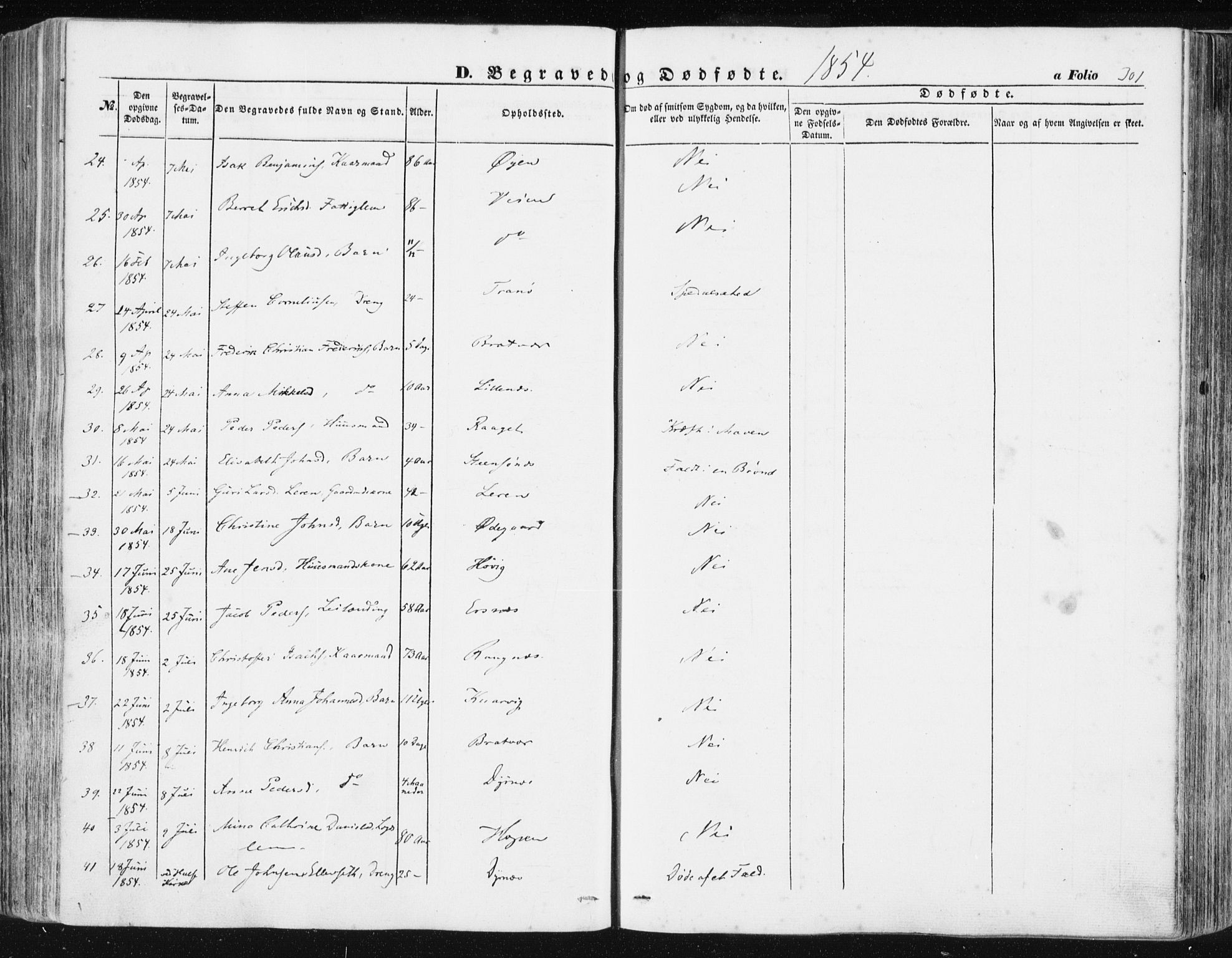 Ministerialprotokoller, klokkerbøker og fødselsregistre - Møre og Romsdal, AV/SAT-A-1454/581/L0937: Parish register (official) no. 581A05, 1853-1872, p. 301