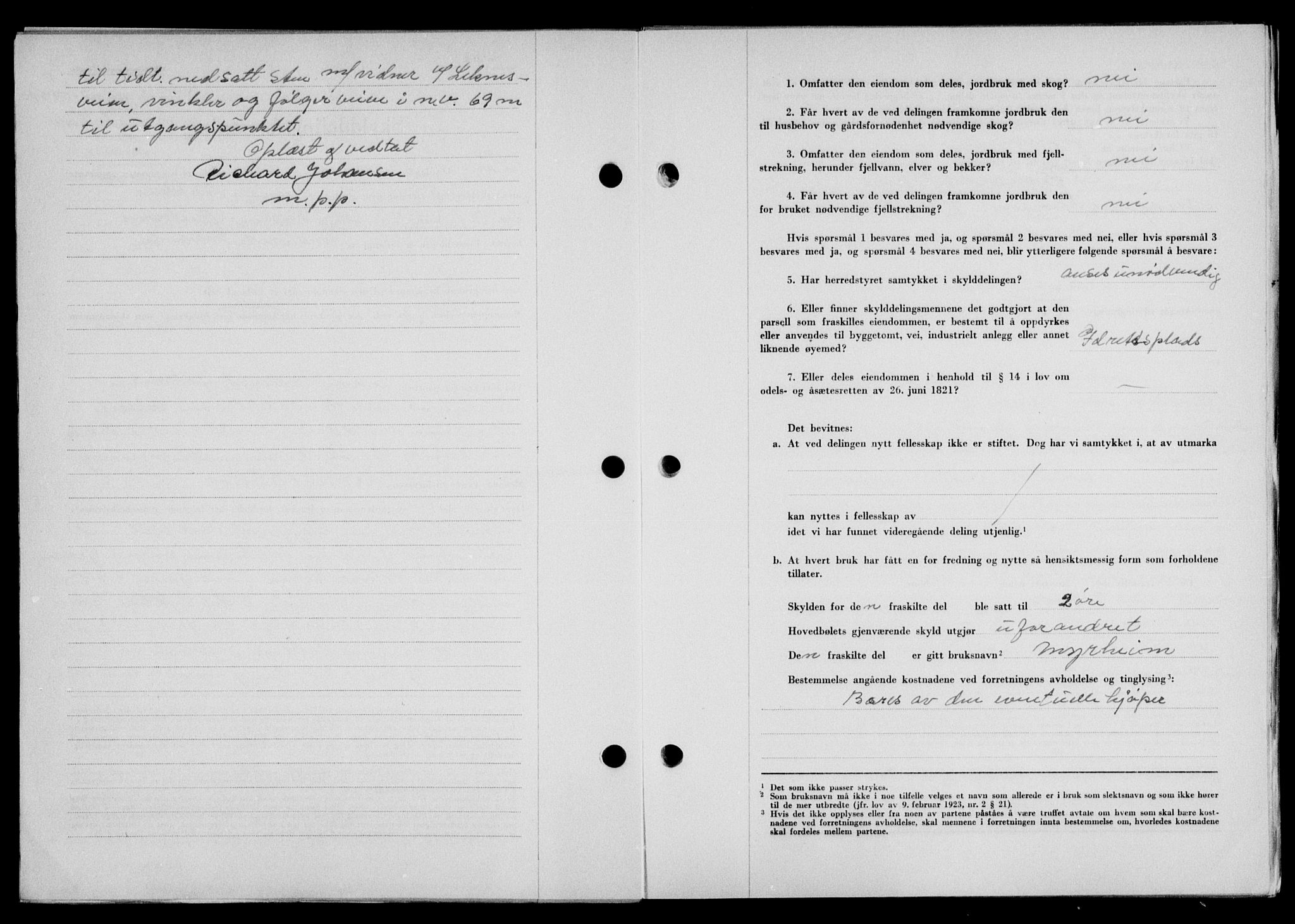 Lofoten sorenskriveri, SAT/A-0017/1/2/2C/L0020a: Mortgage book no. 20a, 1948-1949, Diary no: : 2754/1948