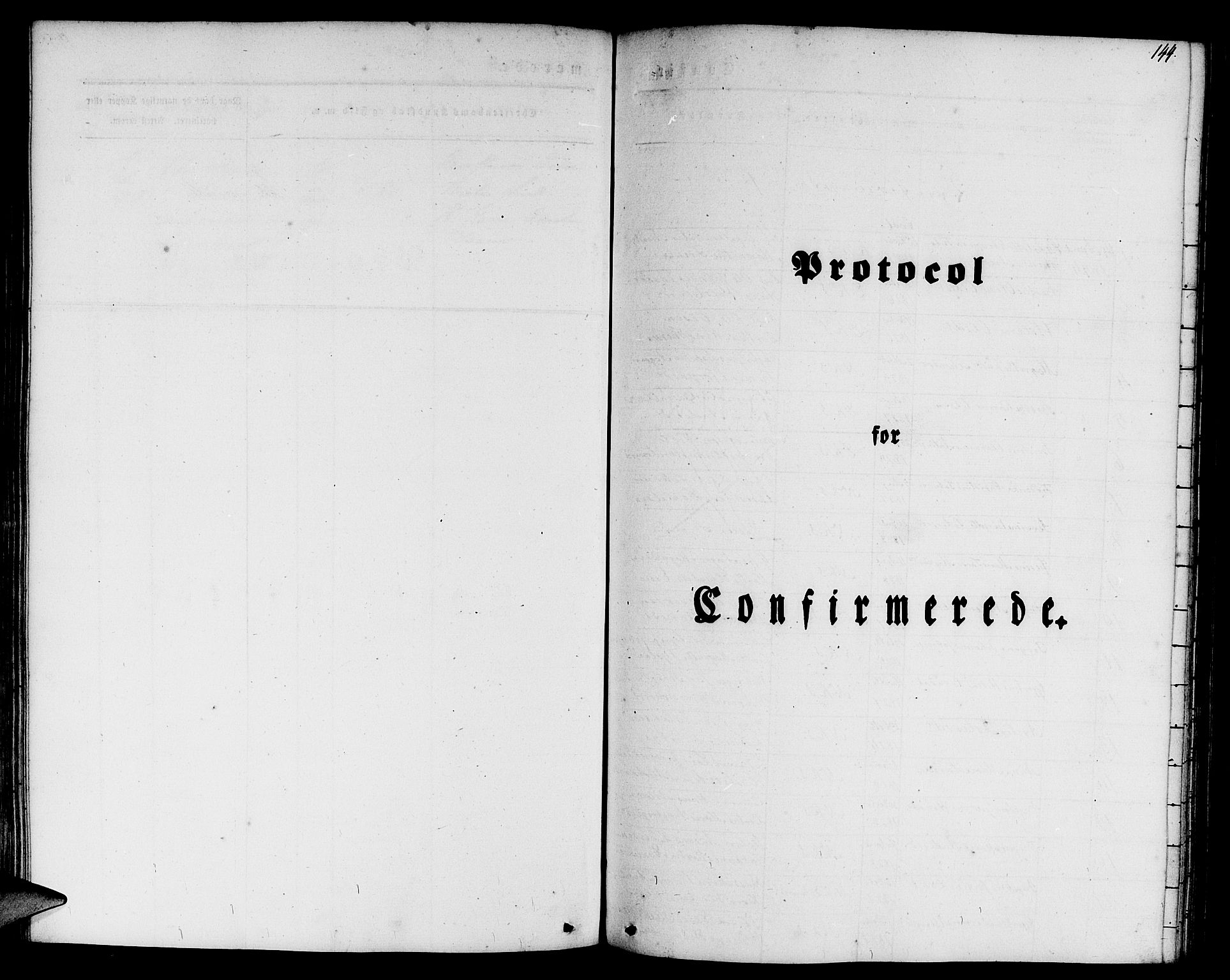 Nykirken Sokneprestembete, SAB/A-77101/H/Hab: Parish register (copy) no. C 1, 1844-1871, p. 144