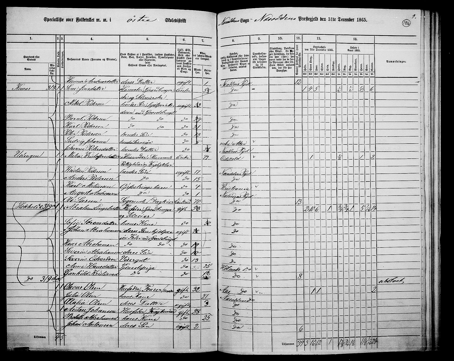 RA, 1865 census for Nesodden, 1865, p. 28