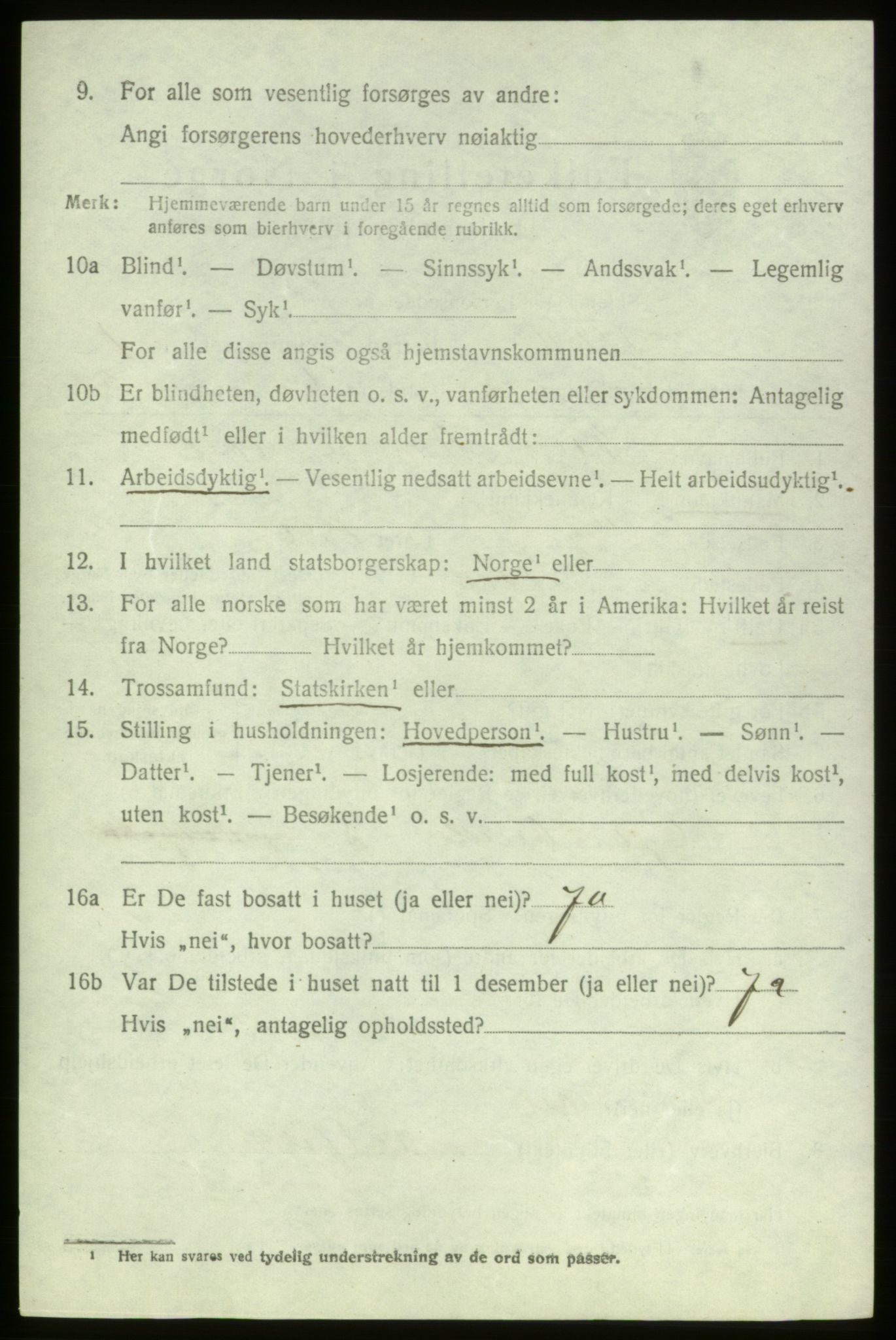 SAB, 1920 census for Stord, 1920, p. 1254