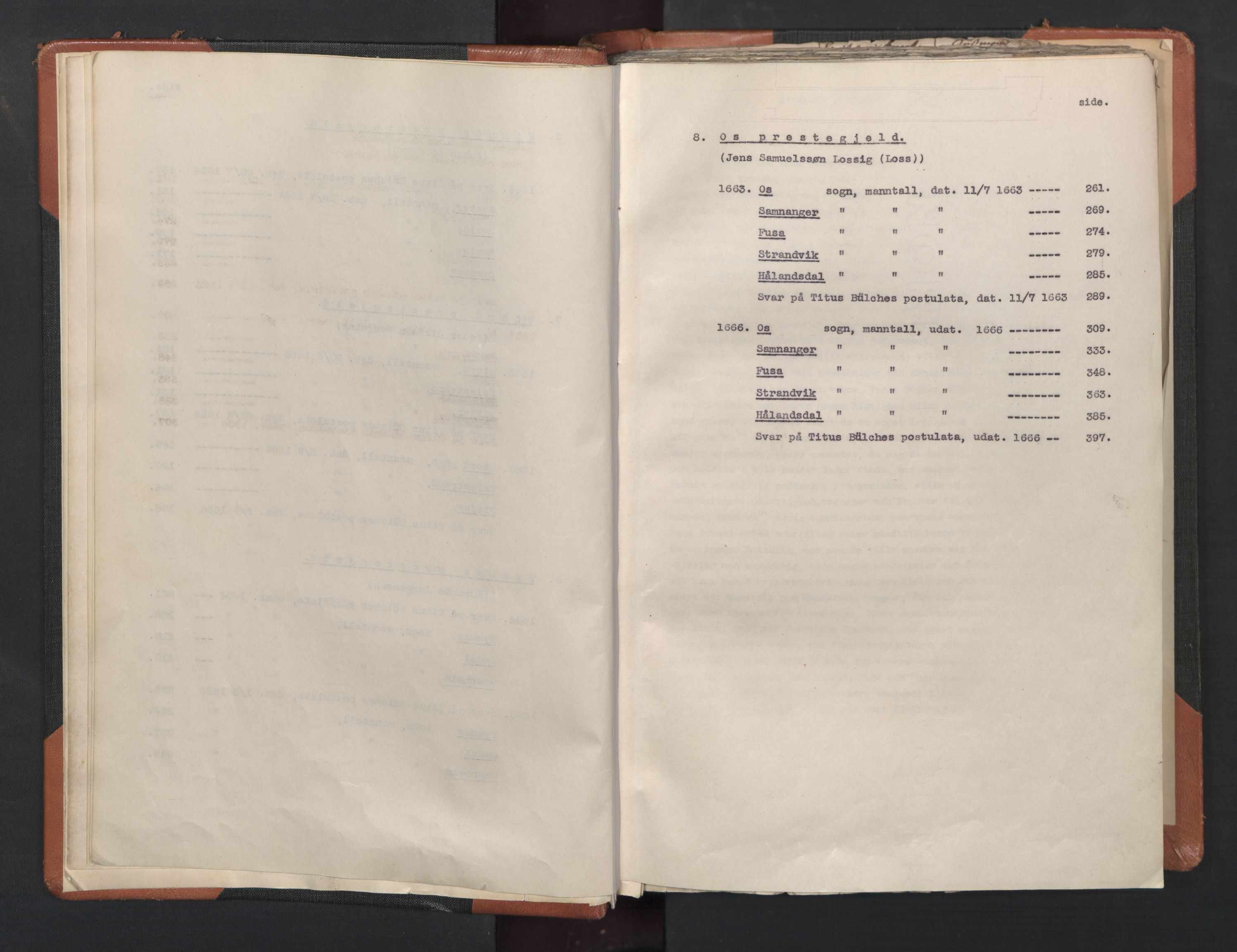 RA, Vicar's Census 1664-1666, no. 20: Sunnhordland deanery, 1664-1666