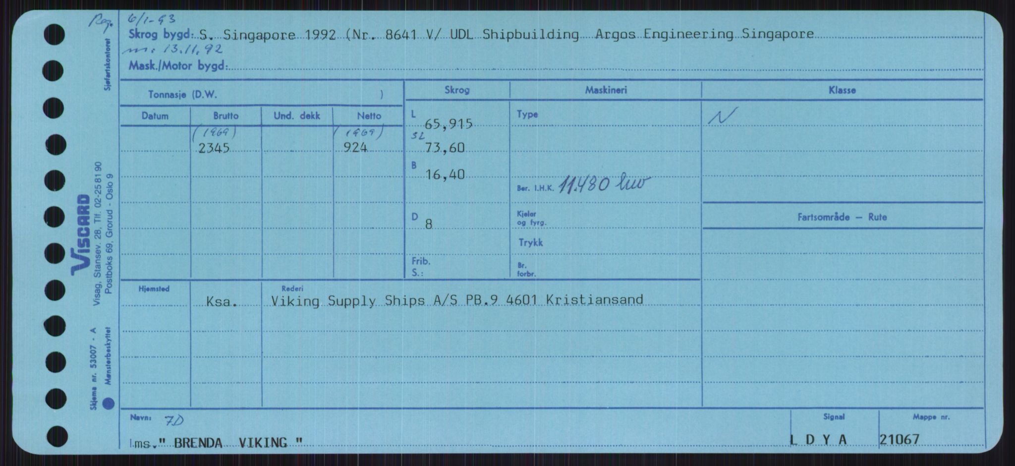 Sjøfartsdirektoratet med forløpere, Skipsmålingen, RA/S-1627/H/Ha/L0001/0002: Fartøy, A-Eig / Fartøy Bjør-Eig, p. 287