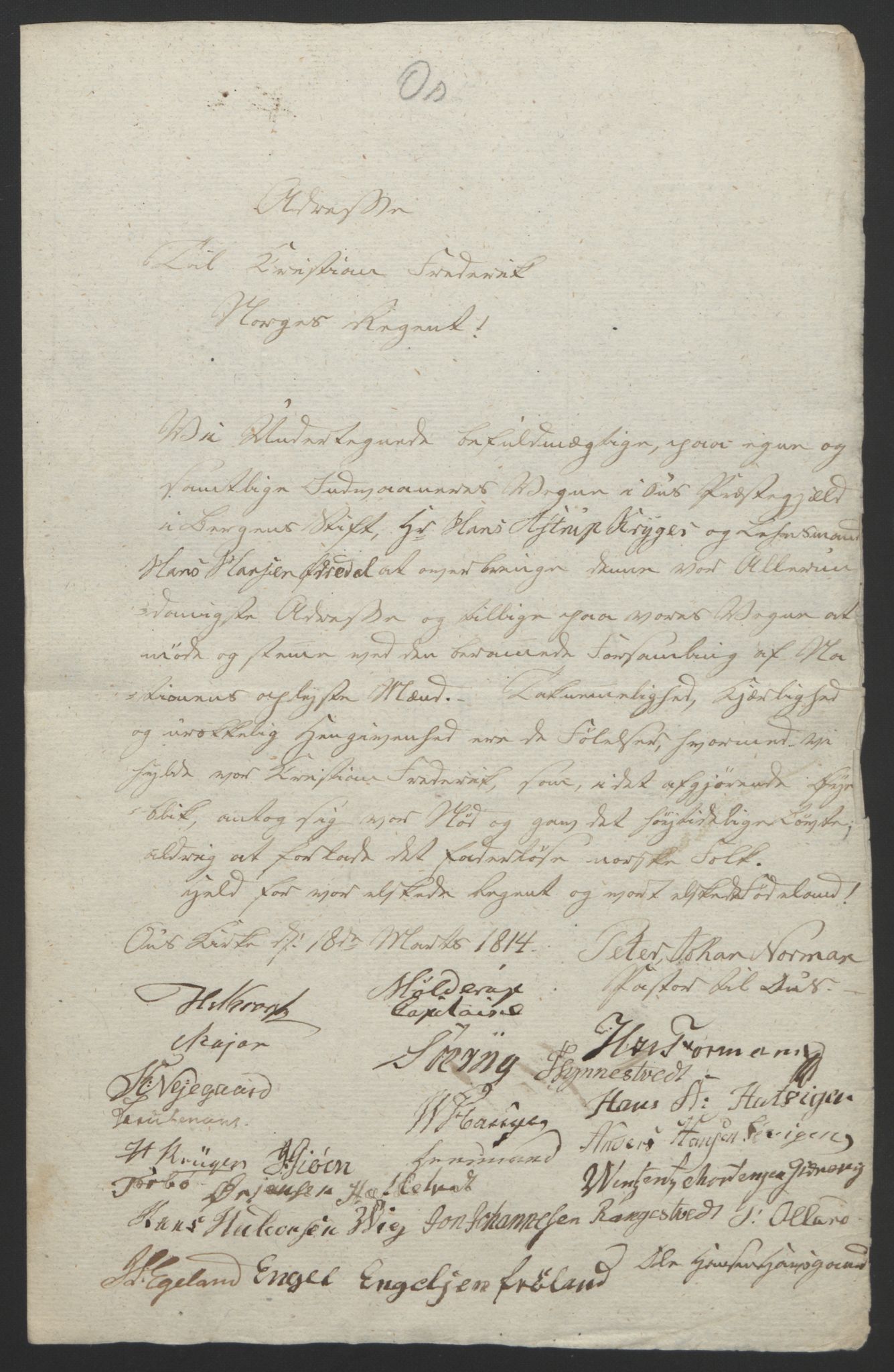 Statsrådssekretariatet, RA/S-1001/D/Db/L0008: Fullmakter for Eidsvollsrepresentantene i 1814. , 1814, p. 293