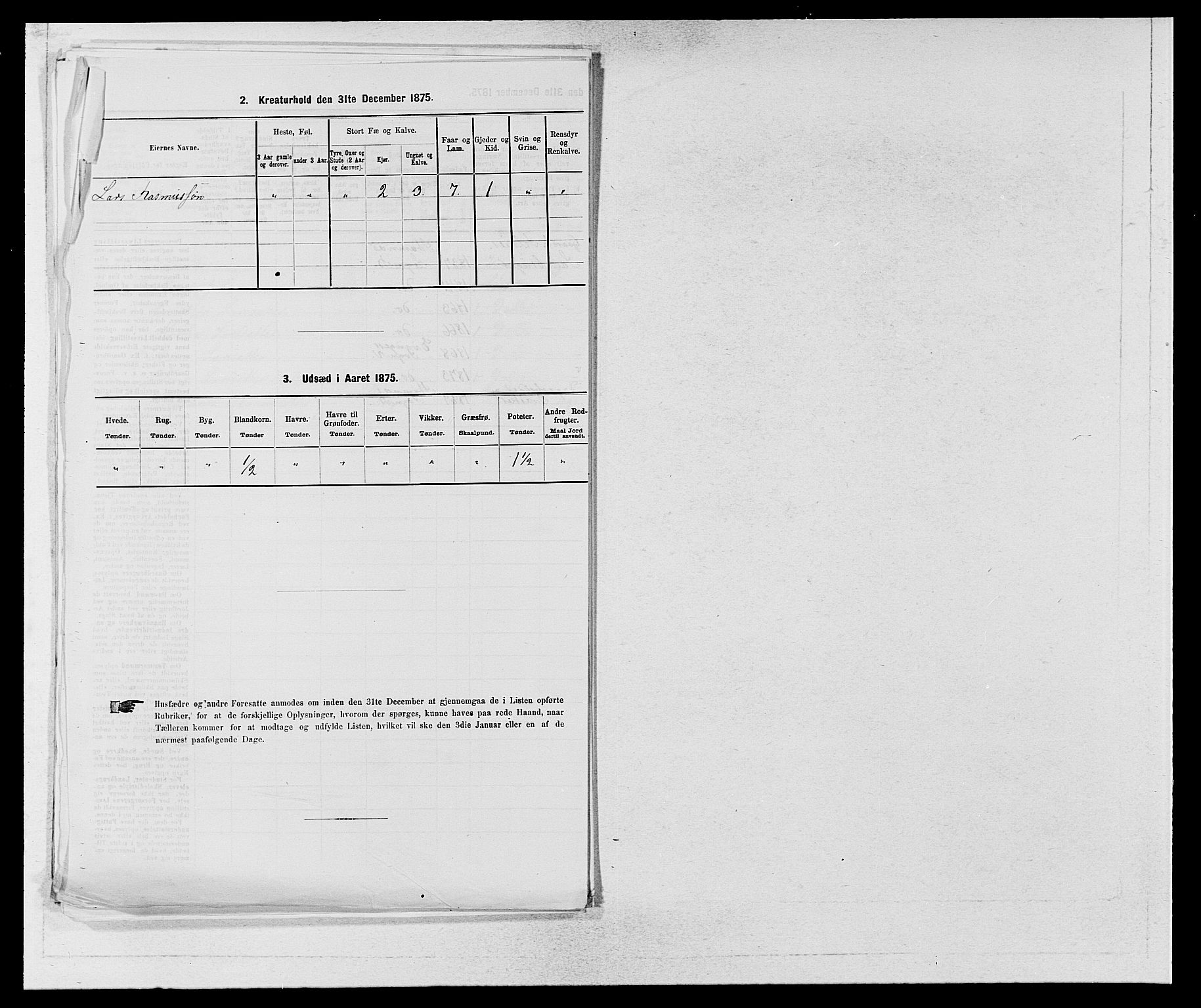 SAB, 1875 census for 1235P Voss, 1875, p. 1766