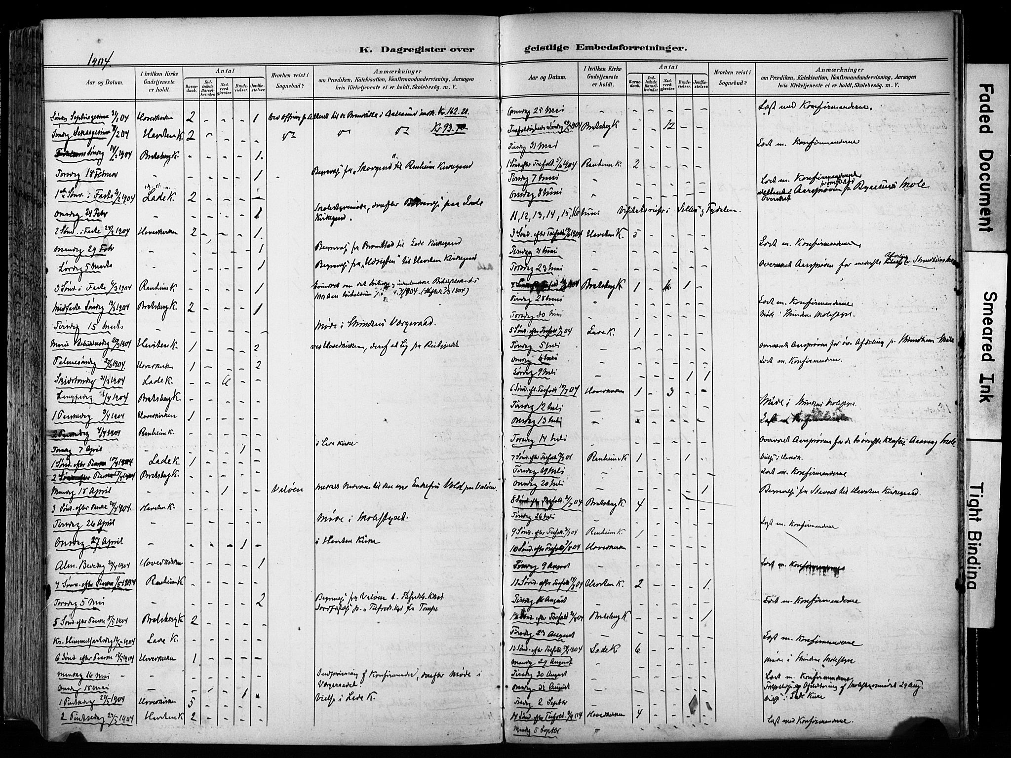 Ministerialprotokoller, klokkerbøker og fødselsregistre - Sør-Trøndelag, AV/SAT-A-1456/606/L0301: Parish register (official) no. 606A16, 1894-1907