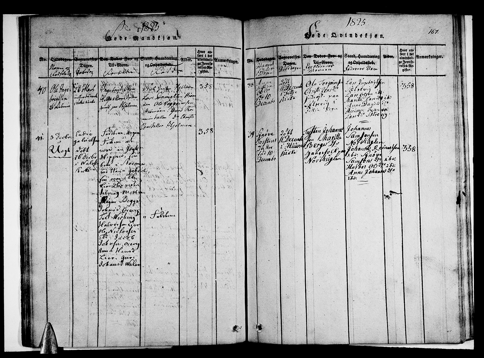 Stord sokneprestembete, AV/SAB-A-78201/H/Haa: Parish register (official) no. A 5, 1816-1825, p. 167