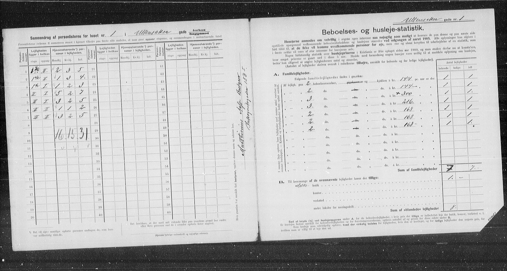 OBA, Municipal Census 1905 for Kristiania, 1905, p. 62327