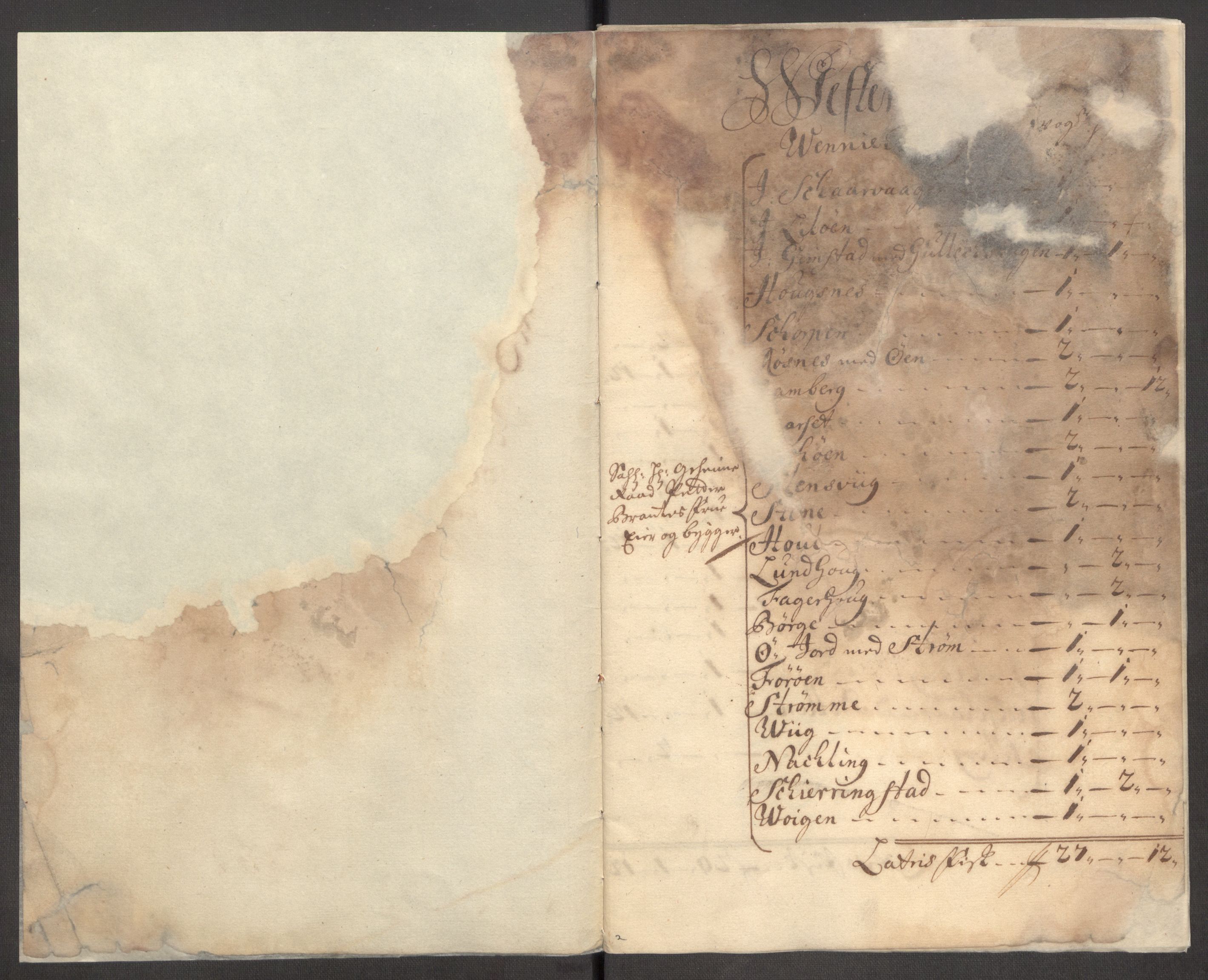 Rentekammeret inntil 1814, Reviderte regnskaper, Fogderegnskap, RA/EA-4092/R67/L4678: Fogderegnskap Vesterålen, Andenes og Lofoten, 1696-1708, p. 415