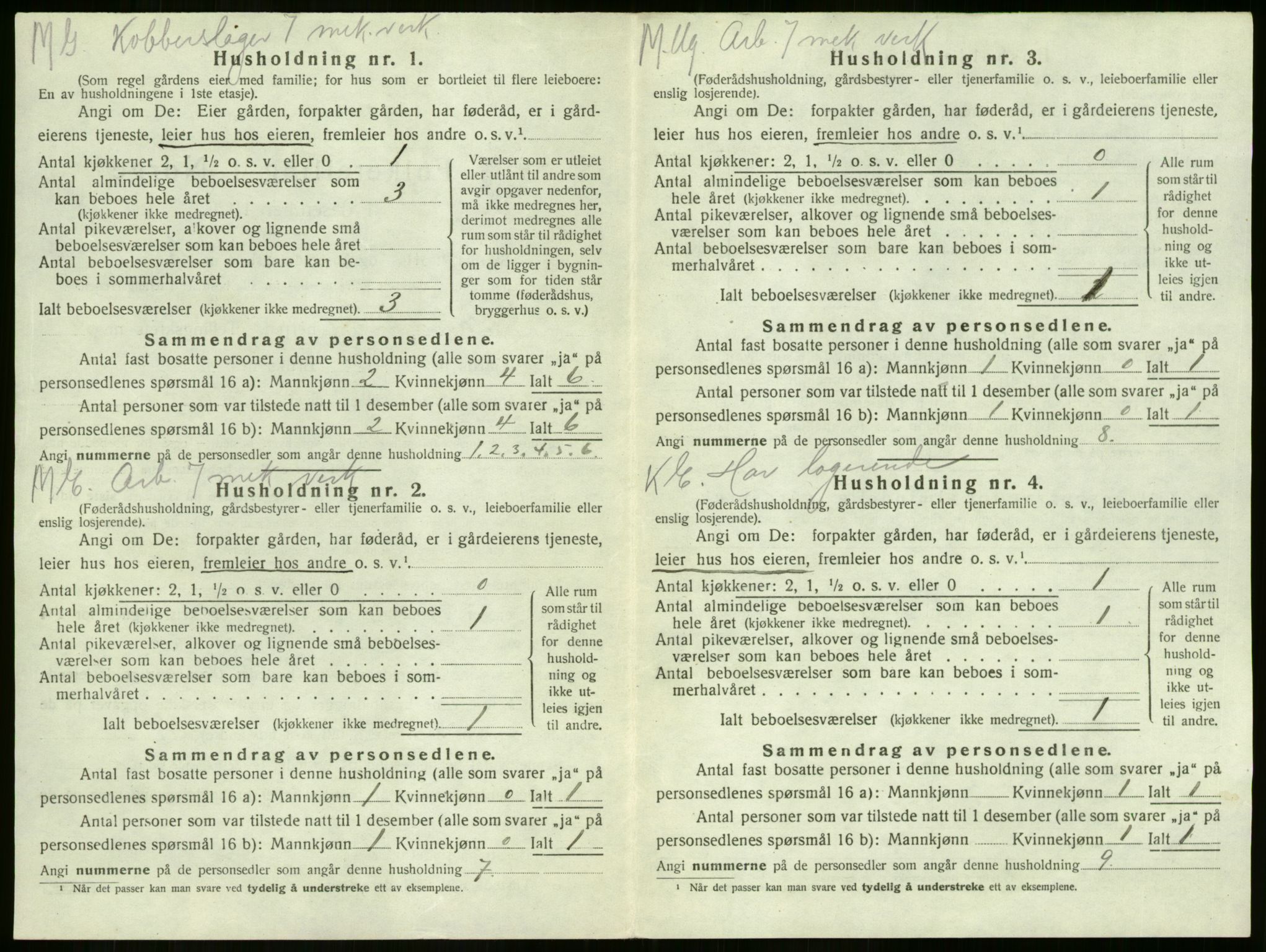 SAKO, 1920 census for Sandeherred, 1920, p. 2570