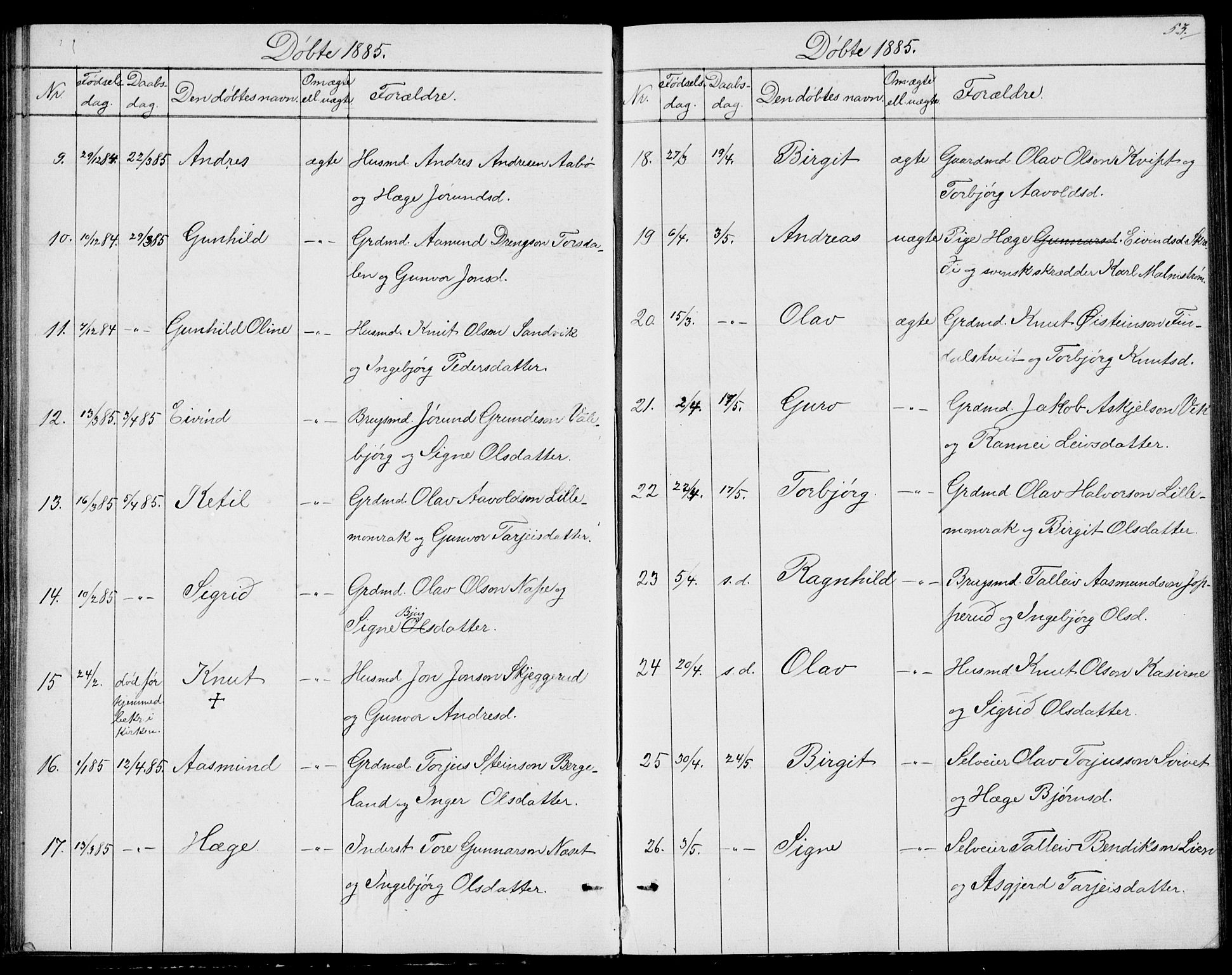 Fyresdal kirkebøker, SAKO/A-263/G/Ga/L0004: Parish register (copy) no. I 4, 1864-1892, p. 53