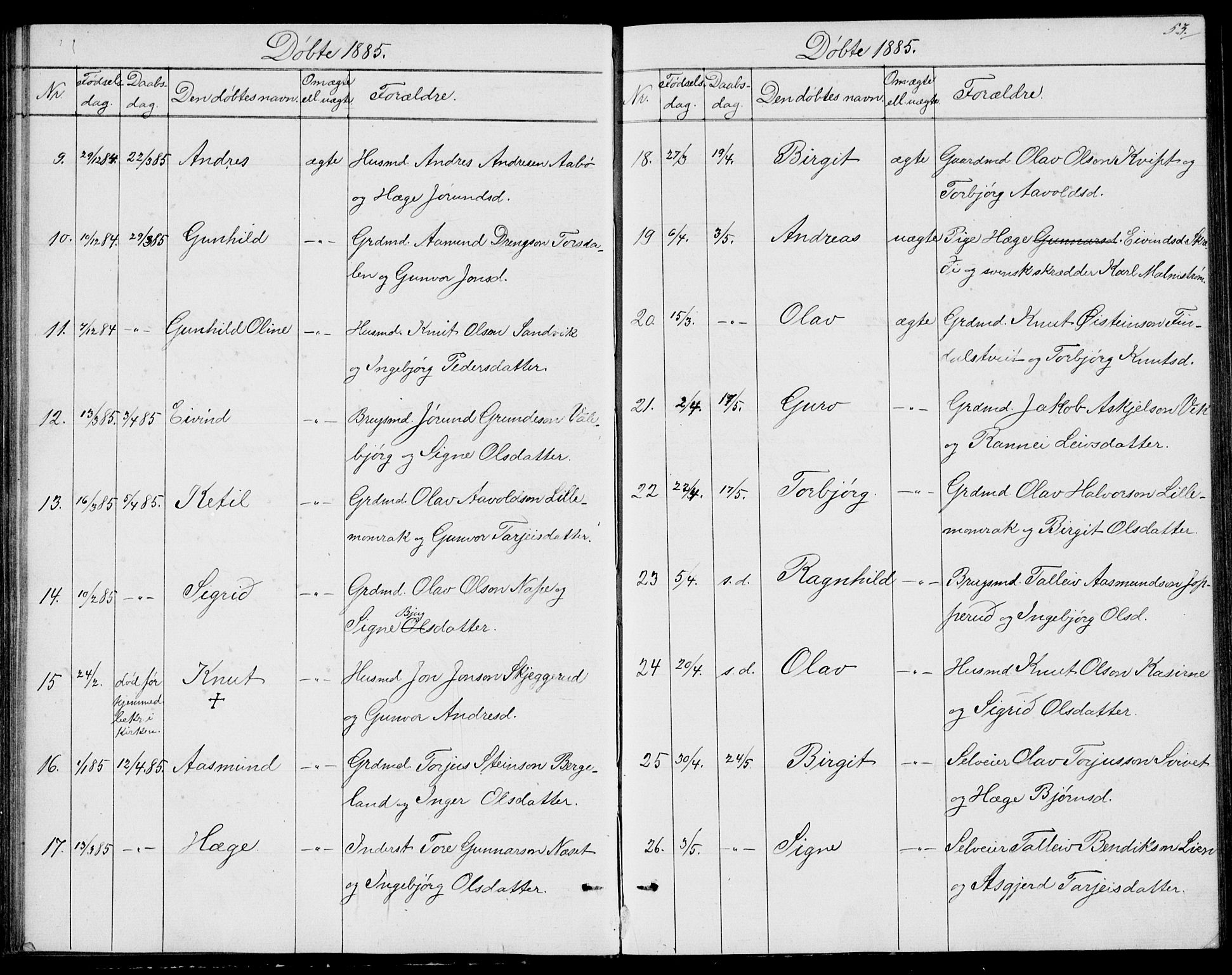 Fyresdal kirkebøker, AV/SAKO-A-263/G/Ga/L0004: Parish register (copy) no. I 4, 1864-1892, p. 53