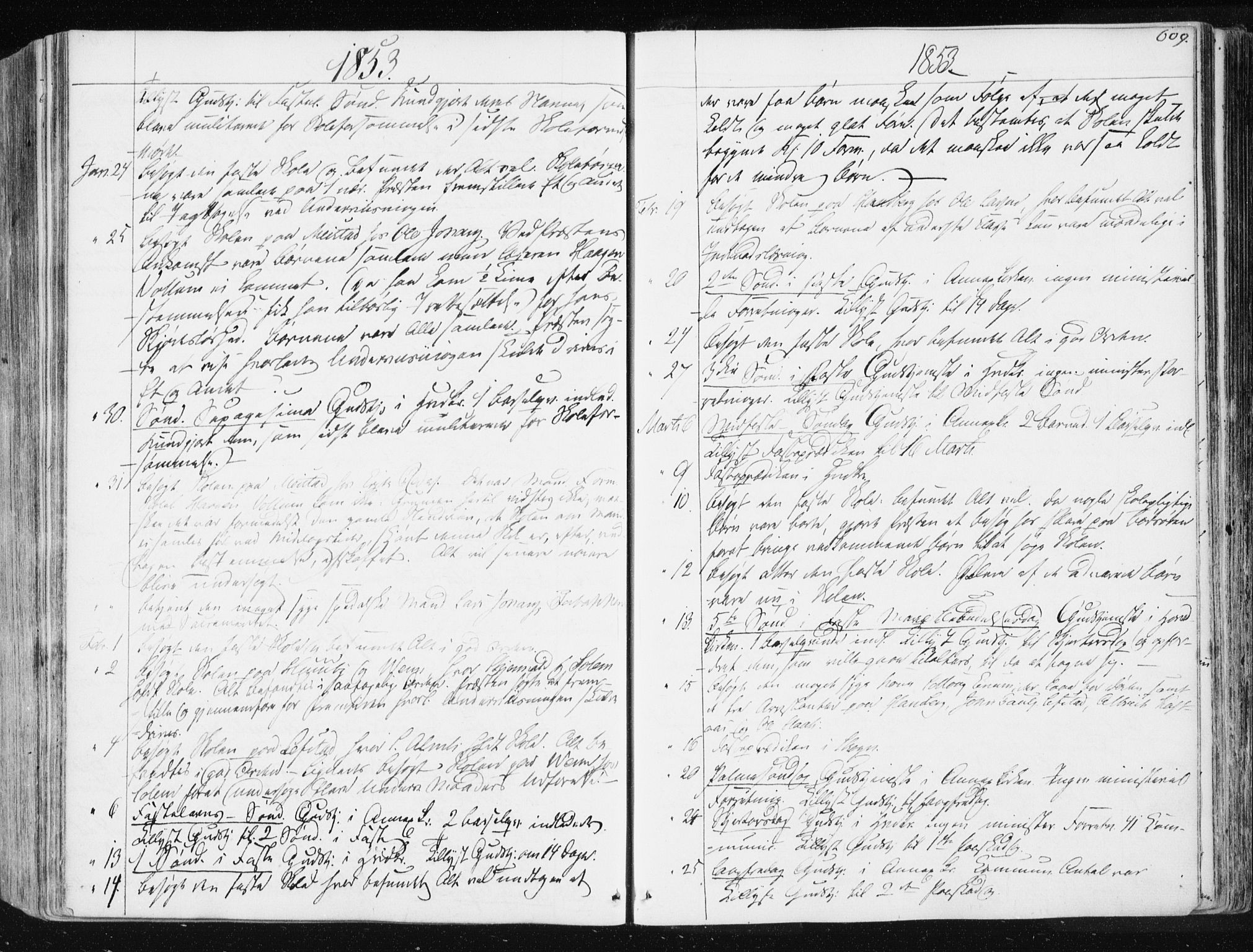 Ministerialprotokoller, klokkerbøker og fødselsregistre - Sør-Trøndelag, AV/SAT-A-1456/665/L0771: Parish register (official) no. 665A06, 1830-1856, p. 609
