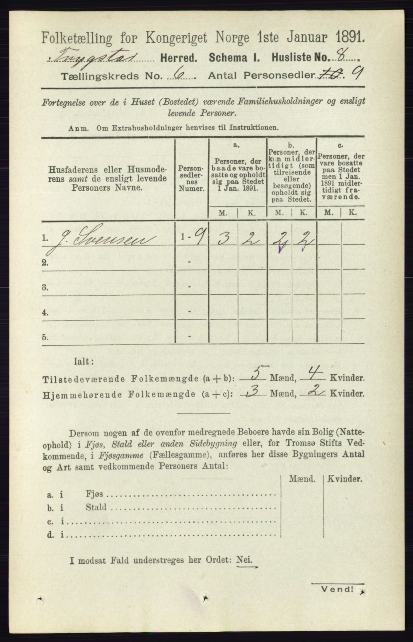 RA, 1891 Census for 0122 Trøgstad, 1891, p. 2431