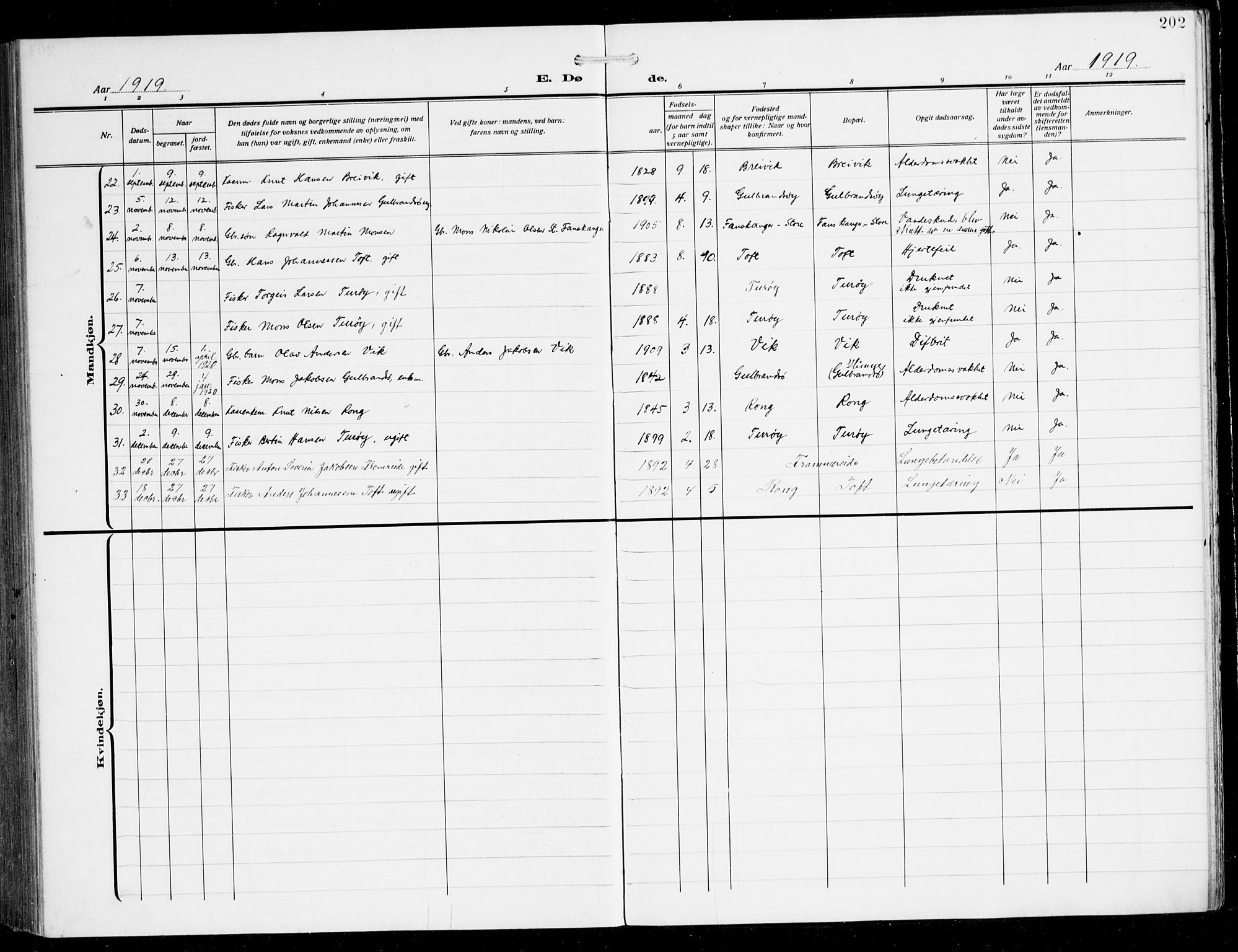 Herdla Sokneprestembete, SAB/A-75701/H/Hab: Parish register (copy) no. C 2, 1913-1926, p. 202