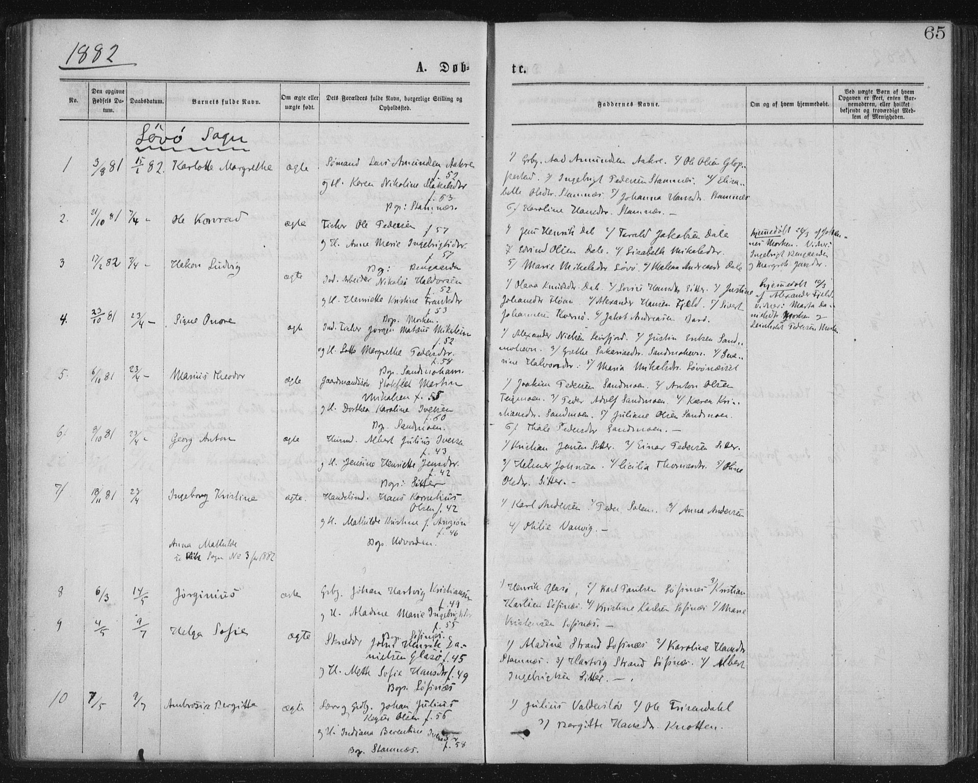 Ministerialprotokoller, klokkerbøker og fødselsregistre - Nord-Trøndelag, SAT/A-1458/771/L0596: Parish register (official) no. 771A03, 1870-1884, p. 65