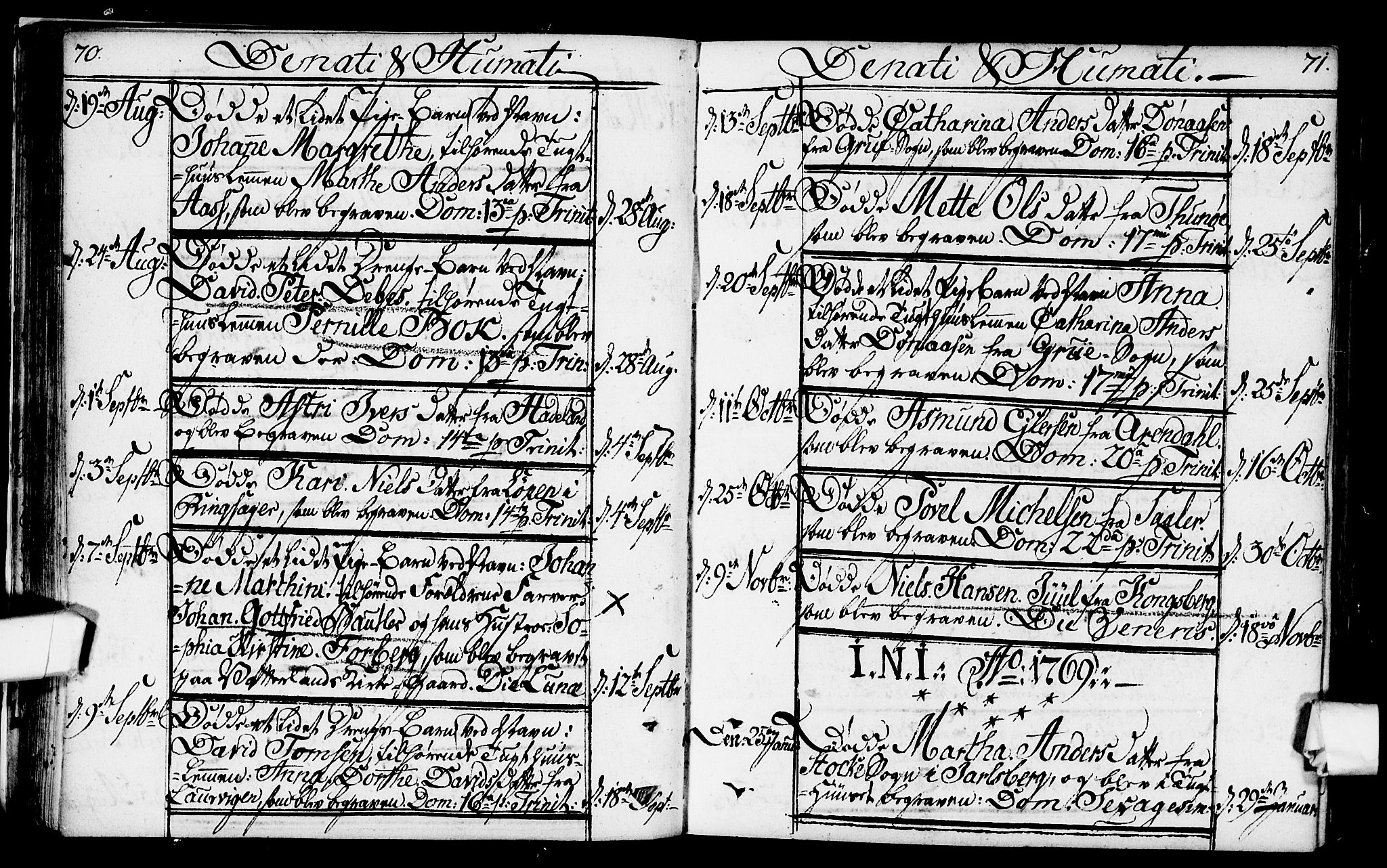 Kristiania tukthusprest Kirkebøker, SAO/A-10881/F/Fa/L0001: Parish register (official) no. 1, 1758-1828, p. 70-71