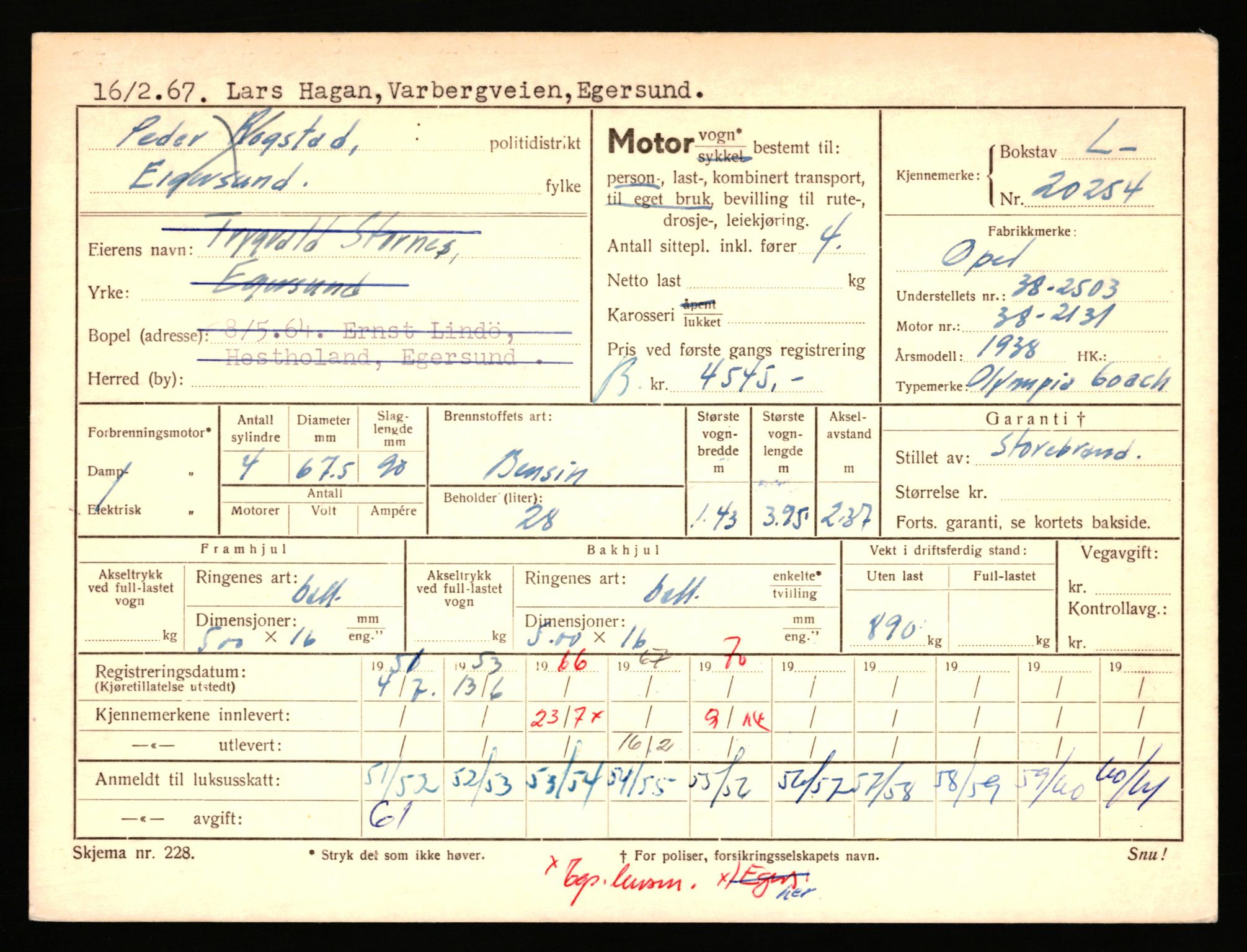 Stavanger trafikkstasjon, AV/SAST-A-101942/0/F/L0036: L-20000 - L-20499, 1930-1971, p. 1041