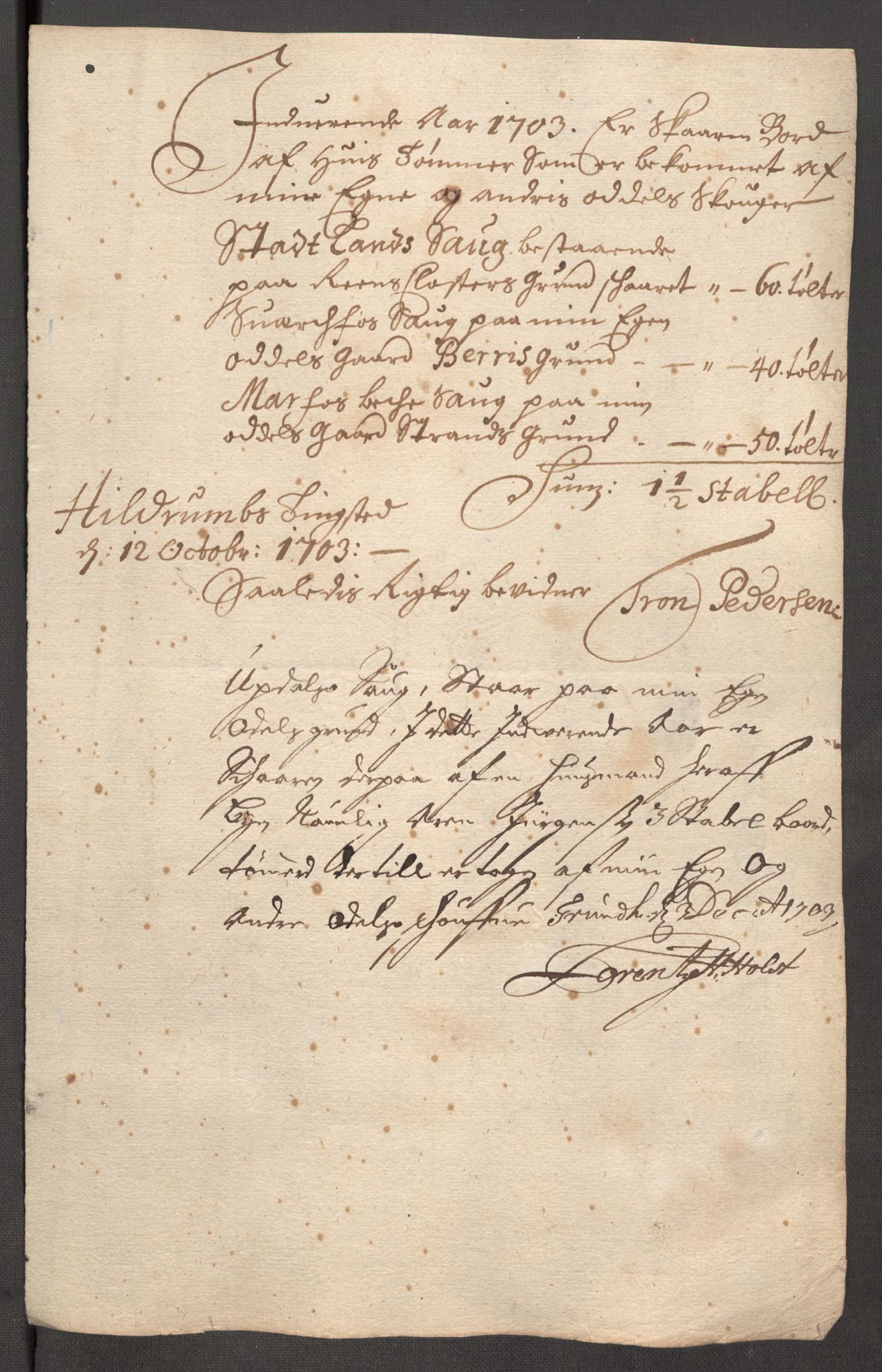 Rentekammeret inntil 1814, Reviderte regnskaper, Fogderegnskap, RA/EA-4092/R64/L4428: Fogderegnskap Namdal, 1703-1704, p. 99