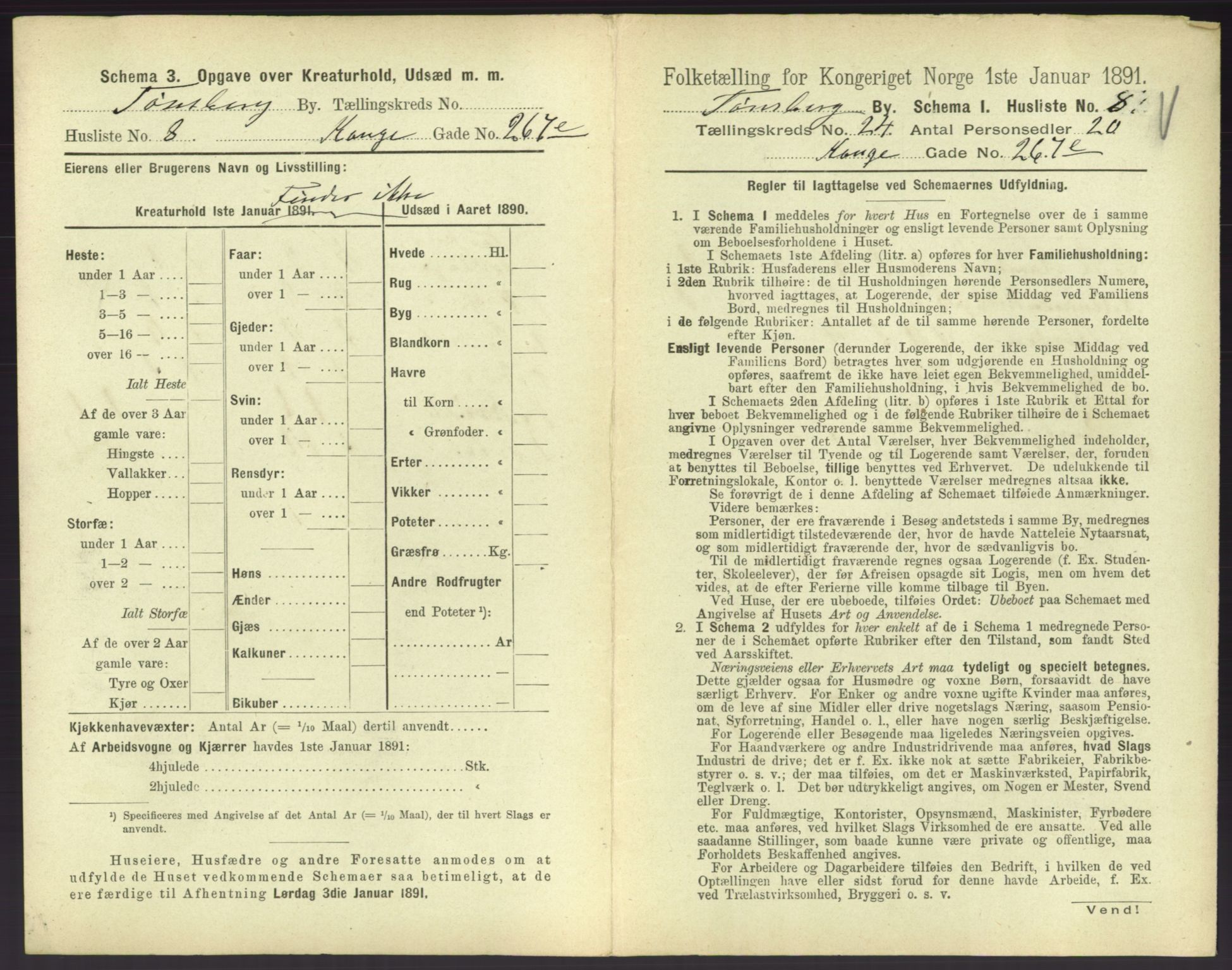 RA, 1891 census for 0705 Tønsberg, 1891, p. 782