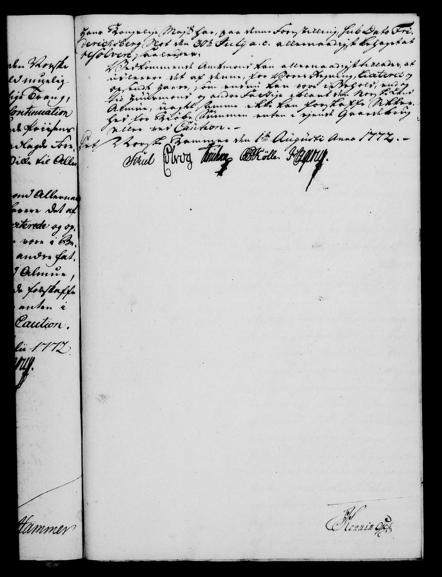 Rentekammeret, Kammerkanselliet, AV/RA-EA-3111/G/Gf/Gfa/L0054: Norsk relasjons- og resolusjonsprotokoll (merket RK 52.54), 1771-1772, p. 518