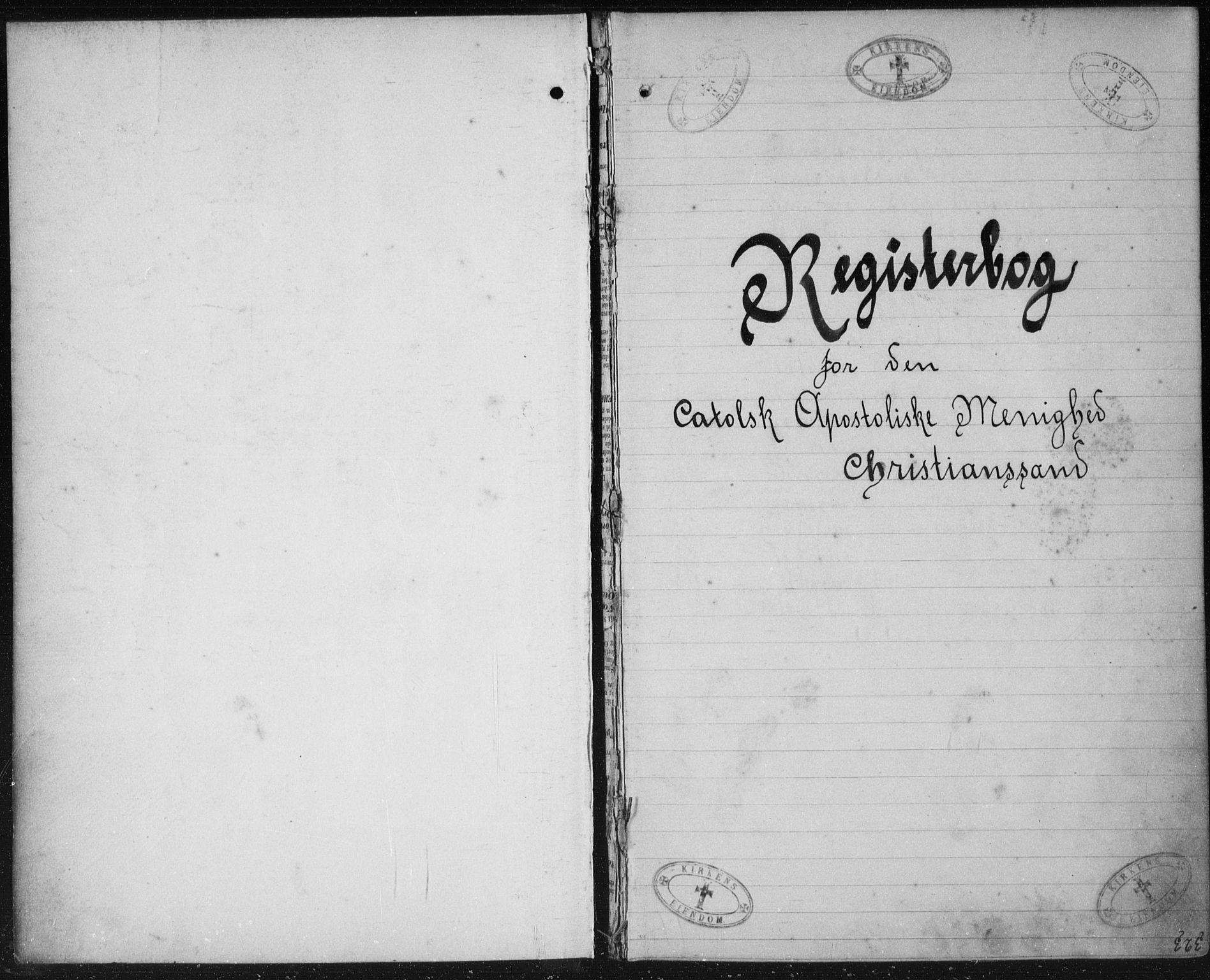 Den katolsk-apostoliske menighet, Kristiansand, AV/SAK-1292-0010/F/Fa/L0001: Dissenter register no. 1, 1894-1939