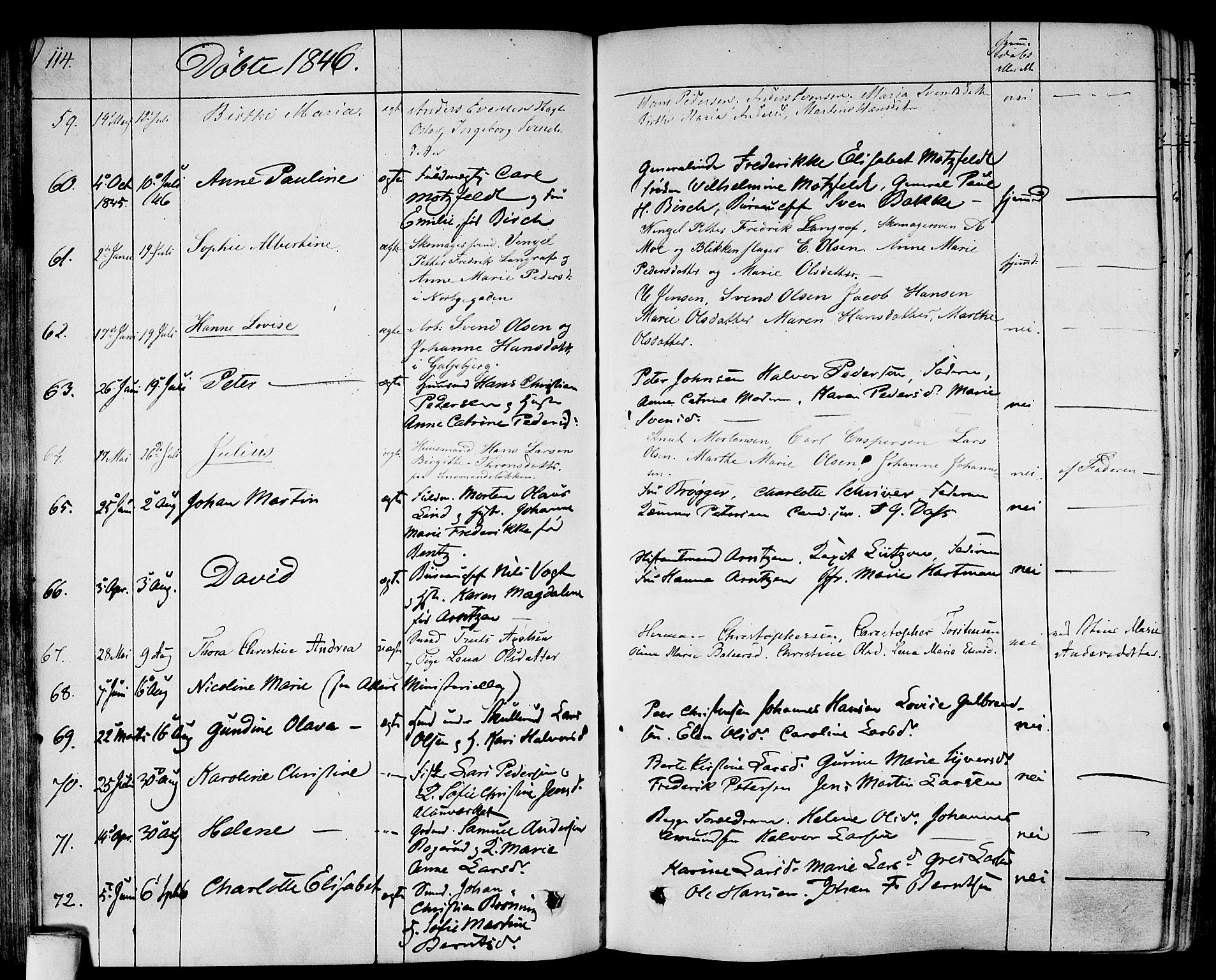 Gamlebyen prestekontor Kirkebøker, SAO/A-10884/F/Fa/L0003: Parish register (official) no. 3, 1829-1849, p. 114