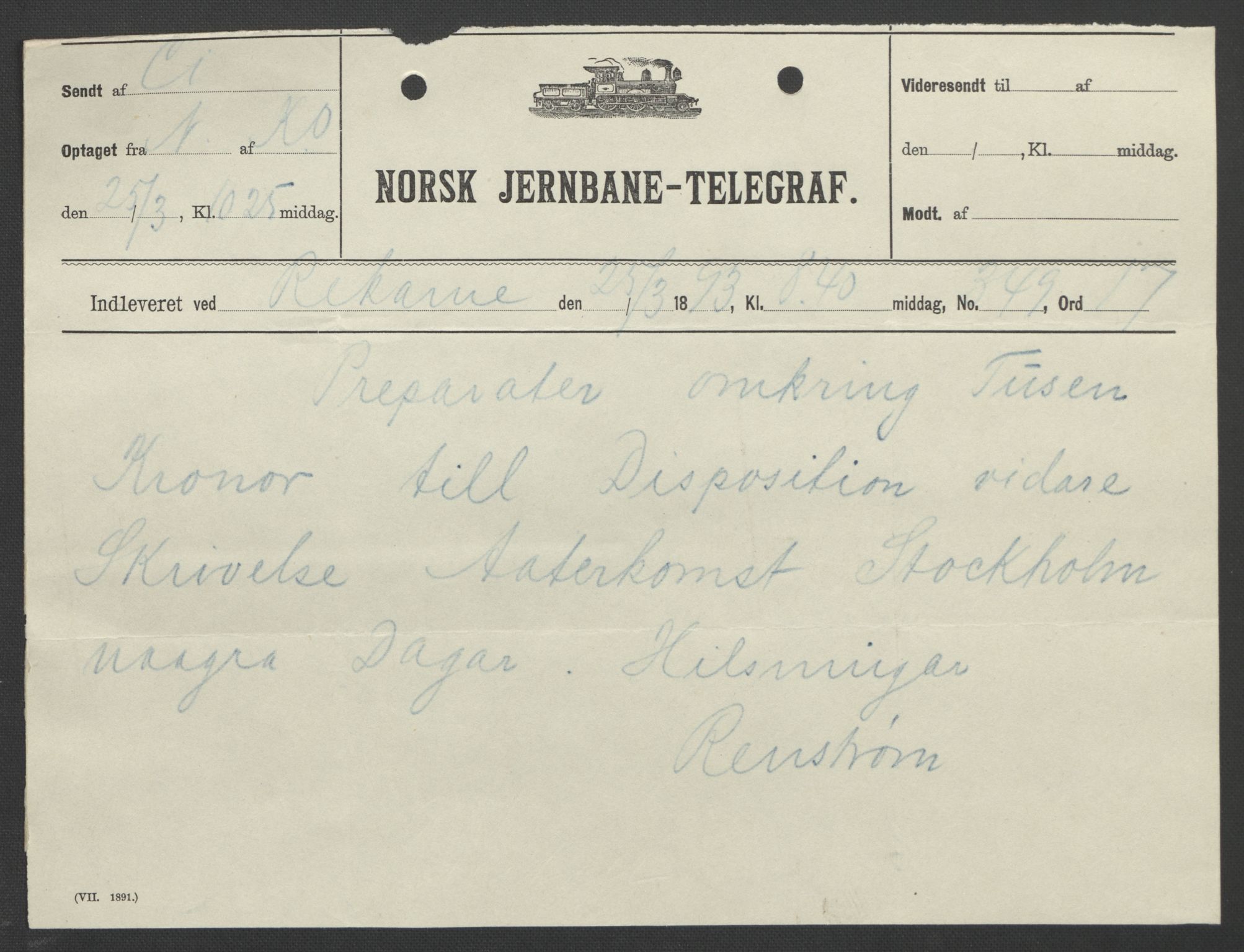 Arbeidskomitéen for Fridtjof Nansens polarekspedisjon, AV/RA-PA-0061/D/L0004: Innk. brev og telegrammer vedr. proviant og utrustning, 1892-1893, p. 770