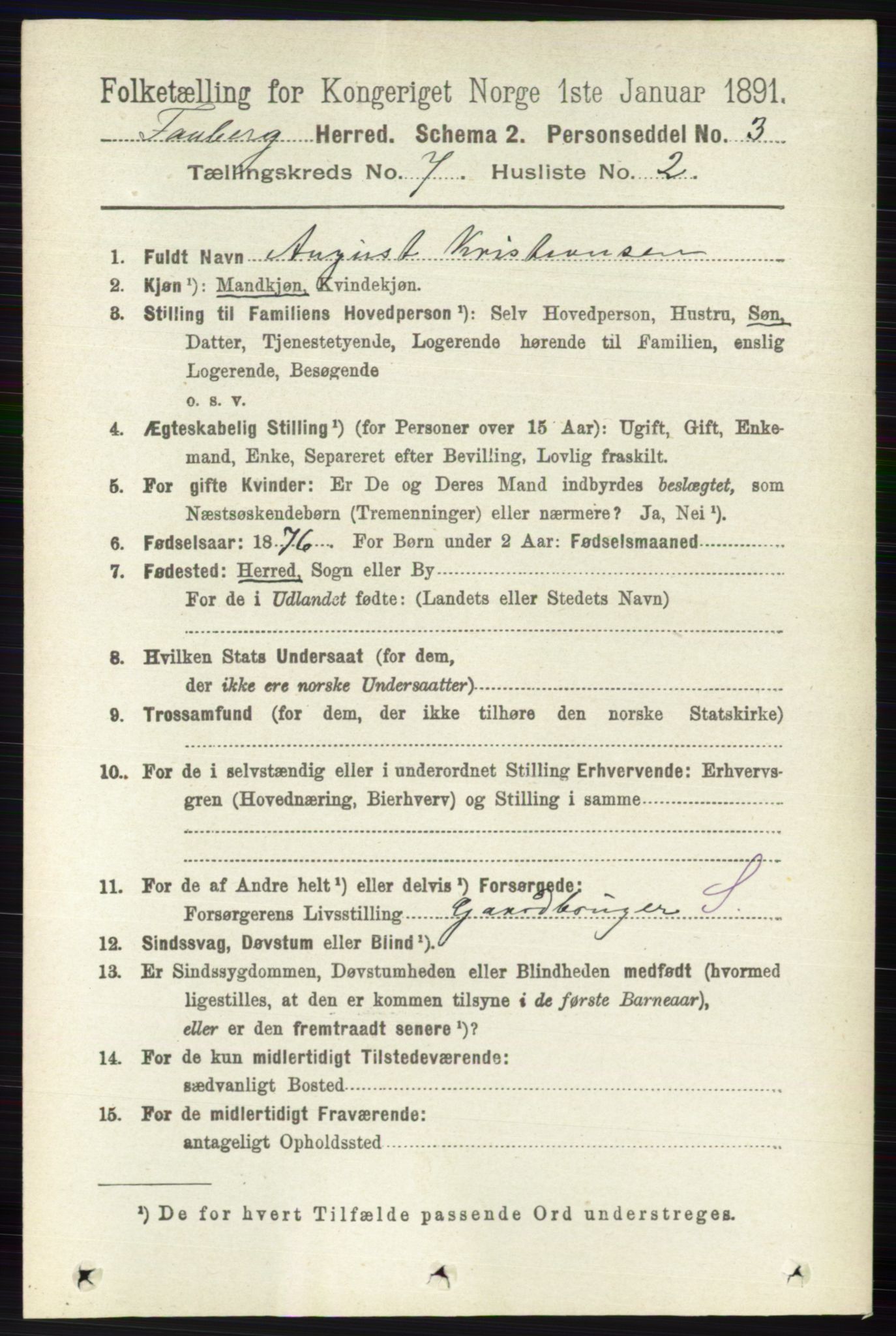 RA, 1891 census for 0524 Fåberg, 1891, p. 2790