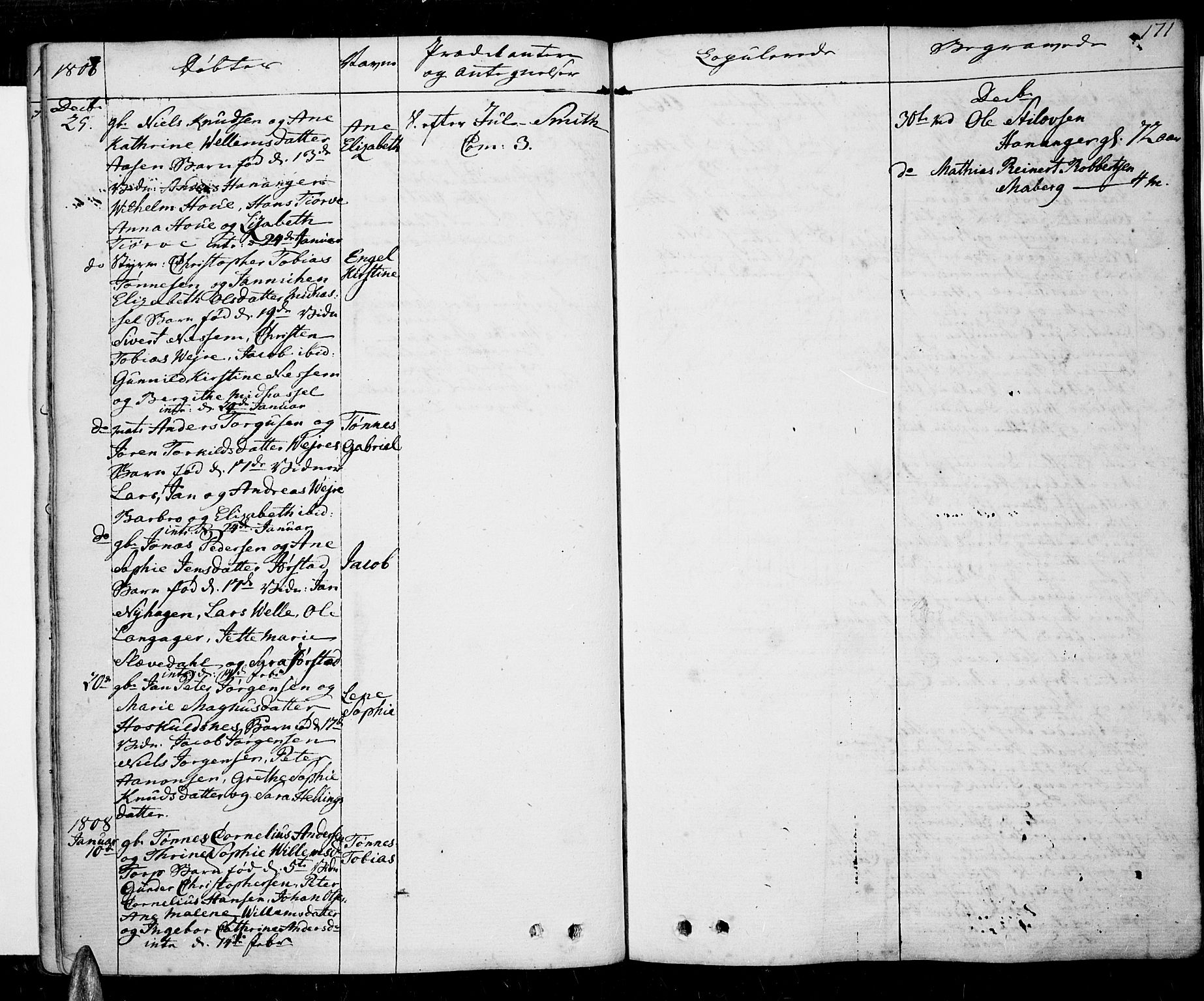 Lista sokneprestkontor, SAK/1111-0027/F/Fa/L0005: Parish register (official) no. A 5, 1795-1823, p. 171