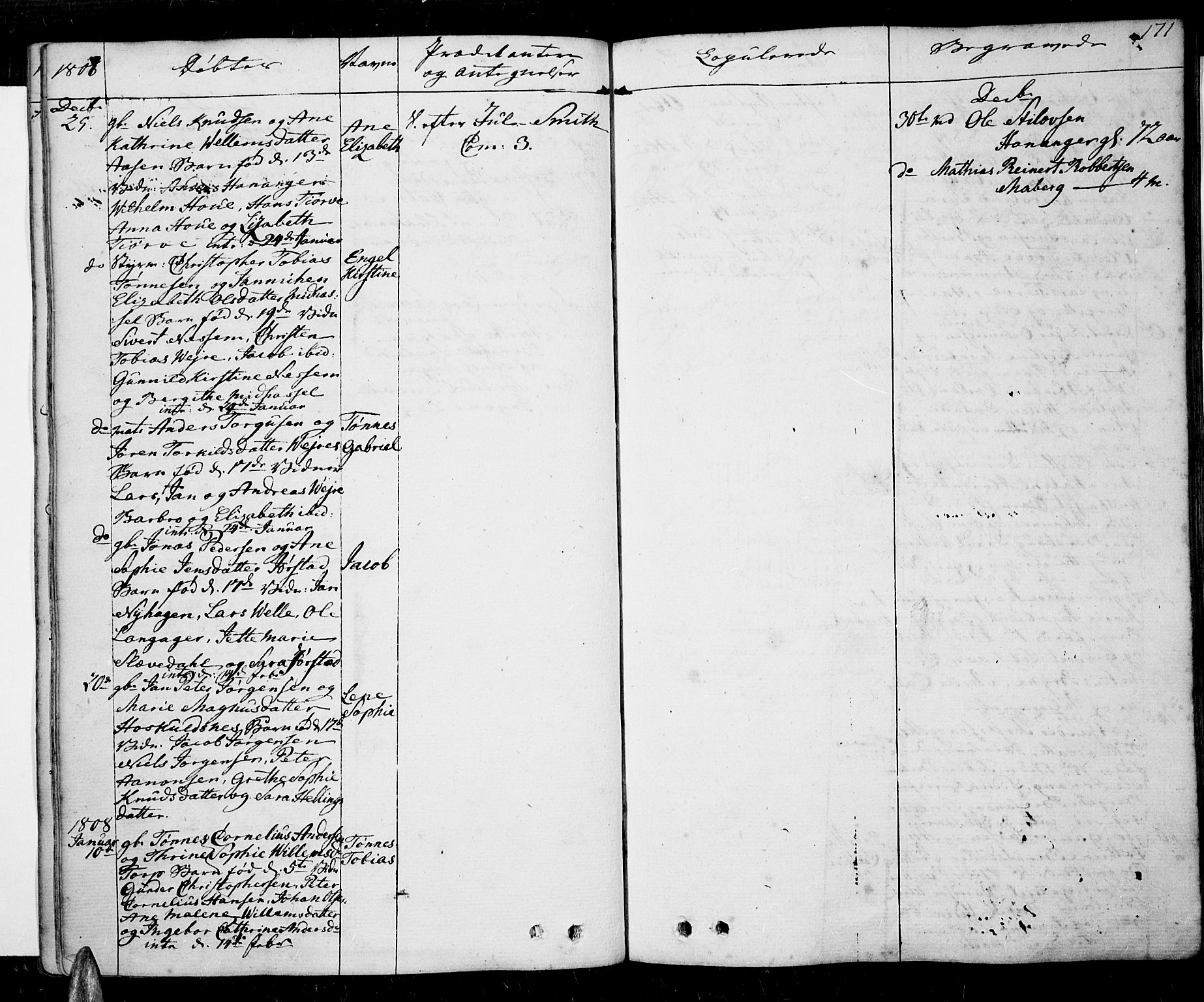 Lista sokneprestkontor, AV/SAK-1111-0027/F/Fa/L0005: Parish register (official) no. A 5, 1795-1823, p. 171