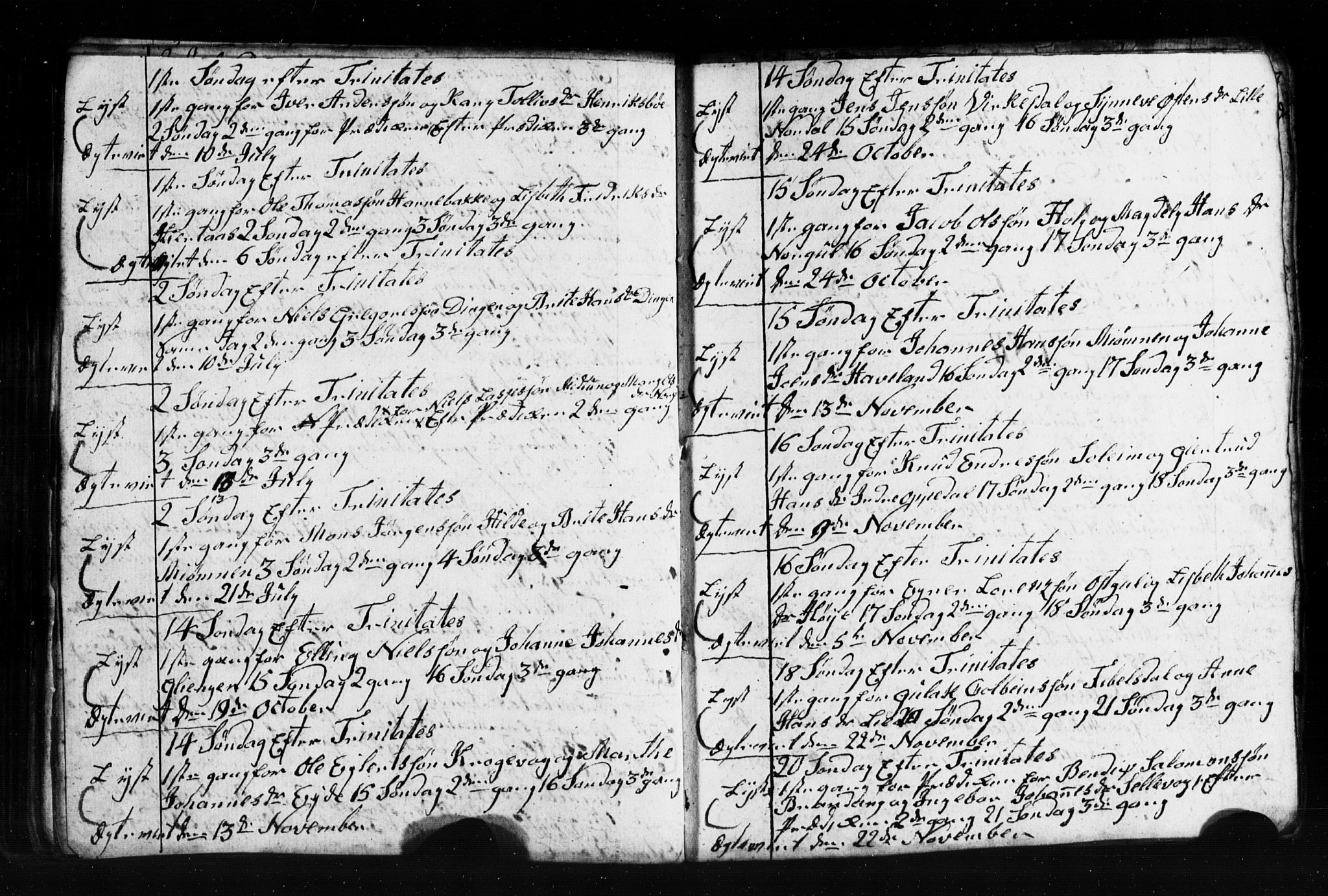 Gulen sokneprestembete, AV/SAB-A-80201/H/Hab: Parish register (copy) no. A 2, 1791-1814