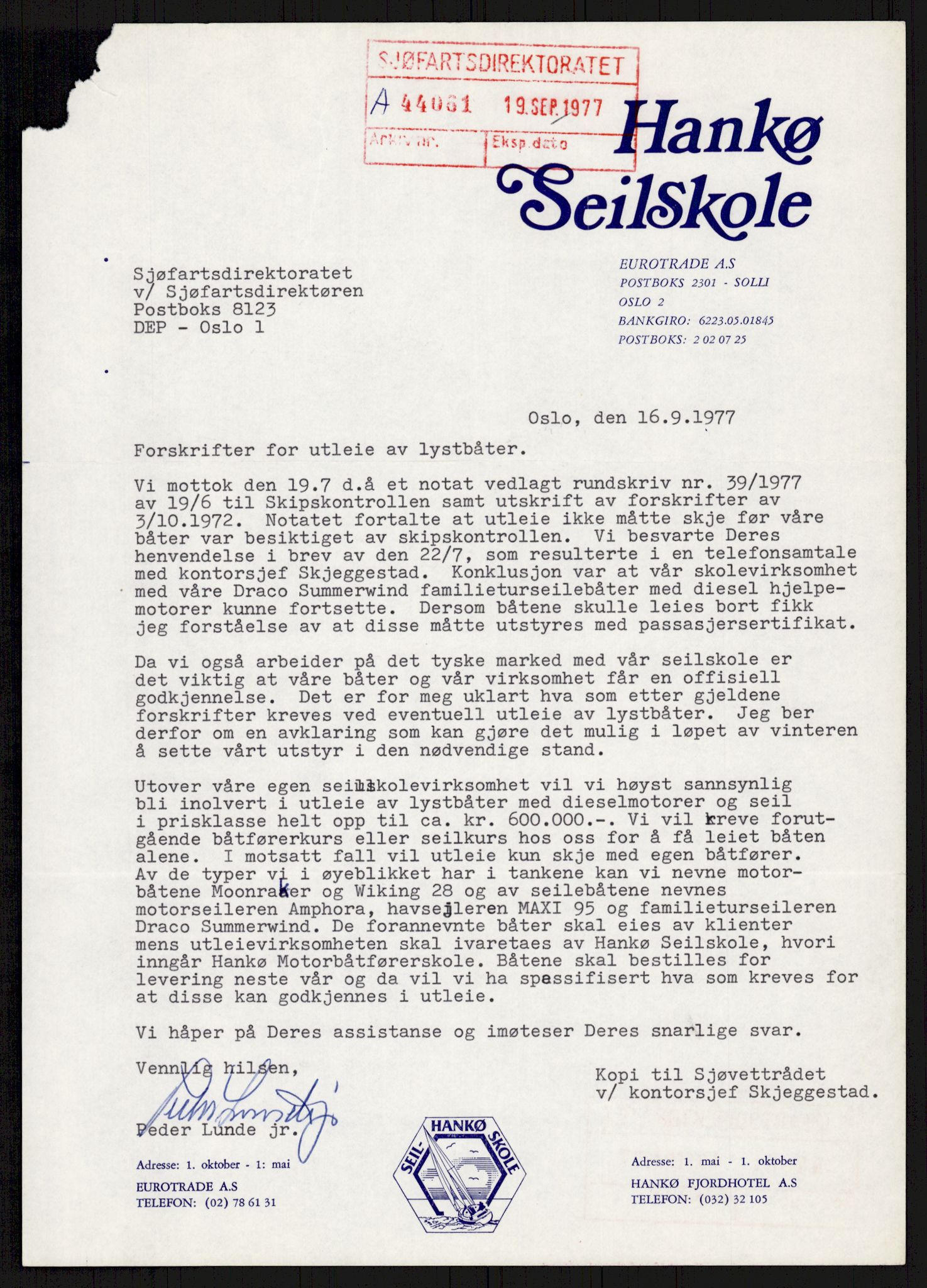 Sjøfartsdirektoratet med forløpere, generelt arkiv, AV/RA-S-1407/D/Du/Duc/L0641/0004: Skipskontrollen - Forskrifter    / Utleiebåter (2 mapper), 1977-1989, p. 79