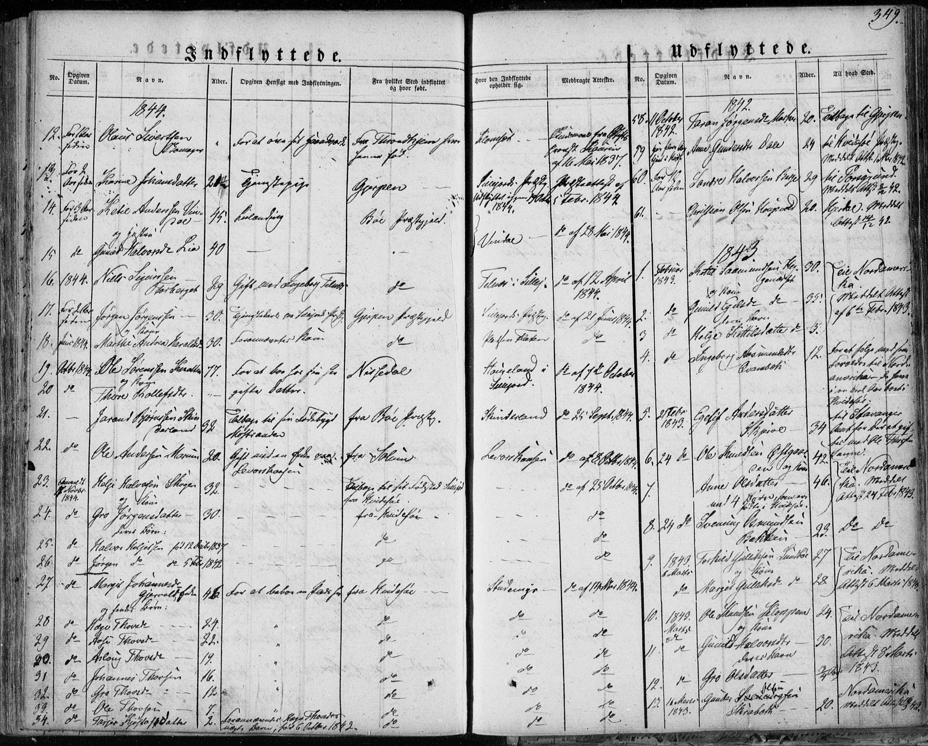 Seljord kirkebøker, SAKO/A-20/F/Fa/L0011: Parish register (official) no. I 11, 1831-1849, p. 349