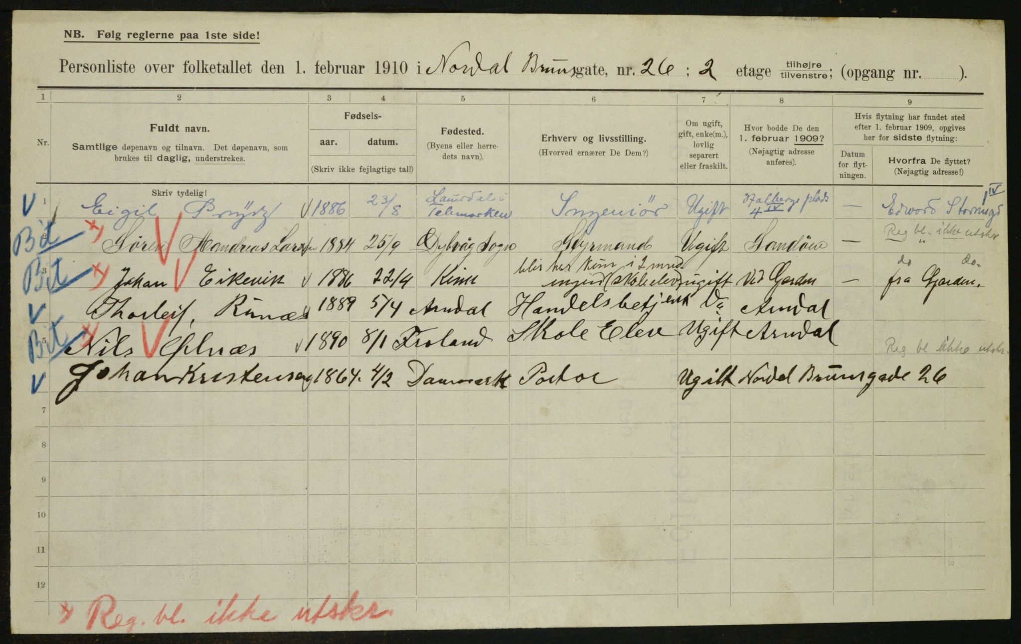 OBA, Municipal Census 1910 for Kristiania, 1910, p. 69977