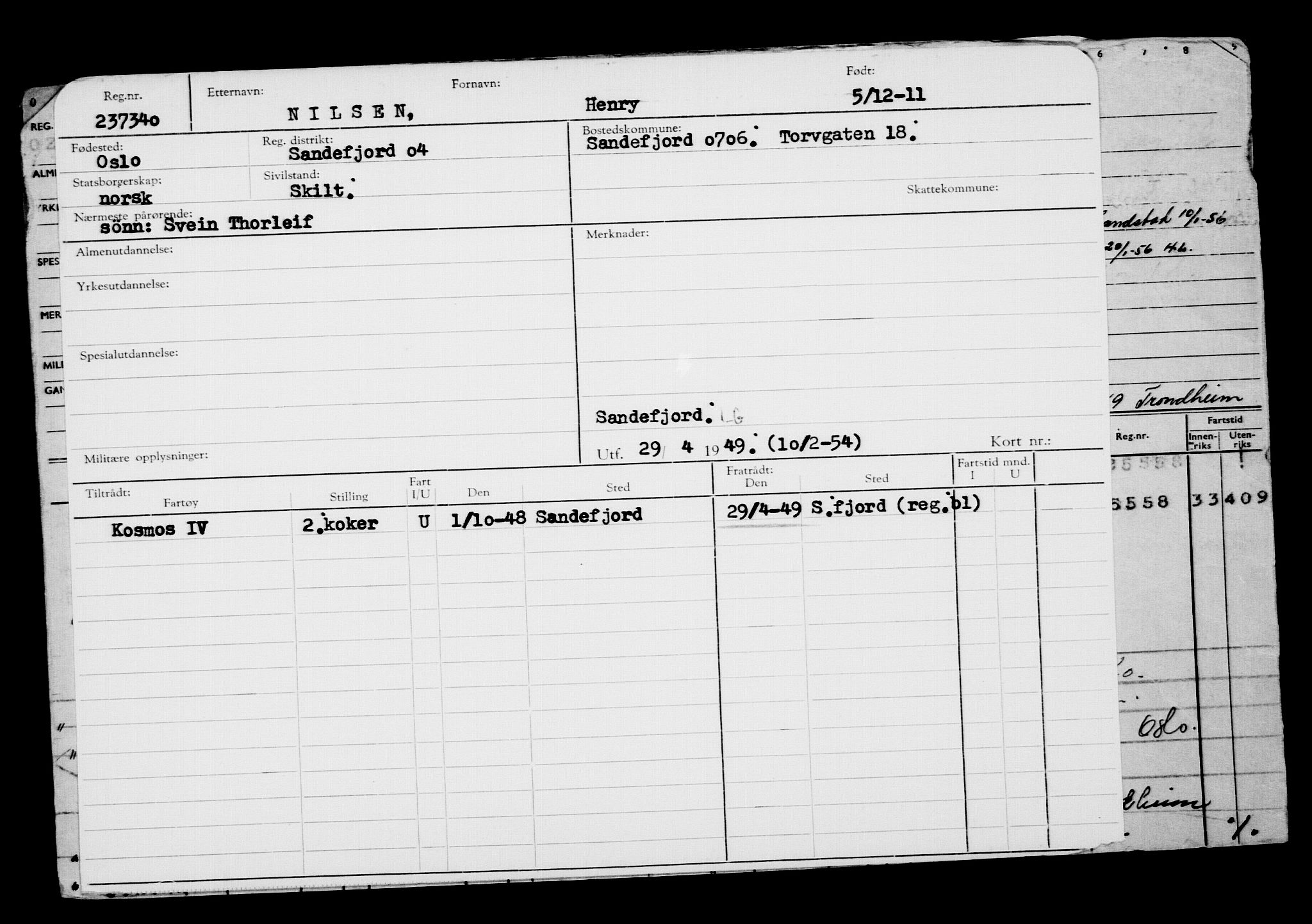 Direktoratet for sjømenn, AV/RA-S-3545/G/Gb/L0101: Hovedkort, 1911, p. 542