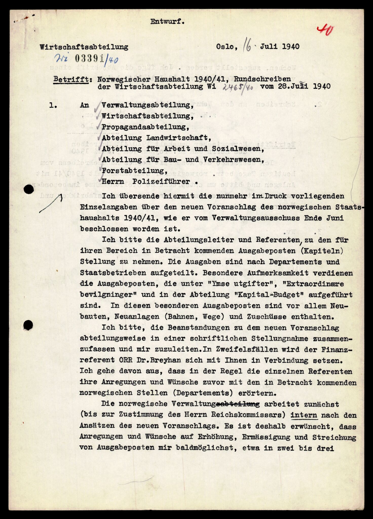 Forsvarets Overkommando. 2 kontor. Arkiv 11.4. Spredte tyske arkivsaker, AV/RA-RAFA-7031/D/Dar/Darb/L0004: Reichskommissariat - Hauptabteilung Vervaltung og Hauptabteilung Volkswirtschaft, 1940-1945, p. 492