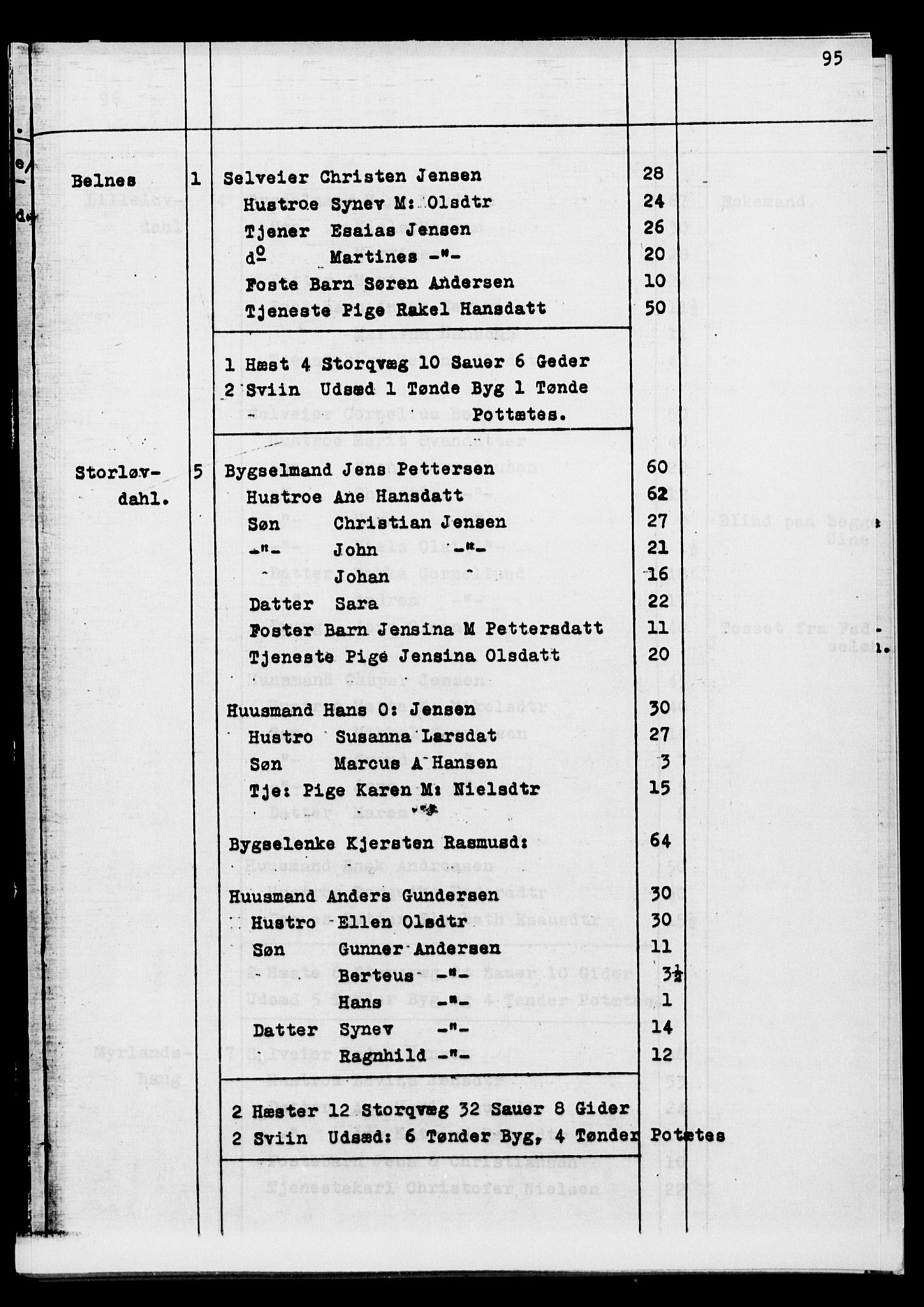 SATØ, Census 1845 for Ibestad, 1845, p. 95