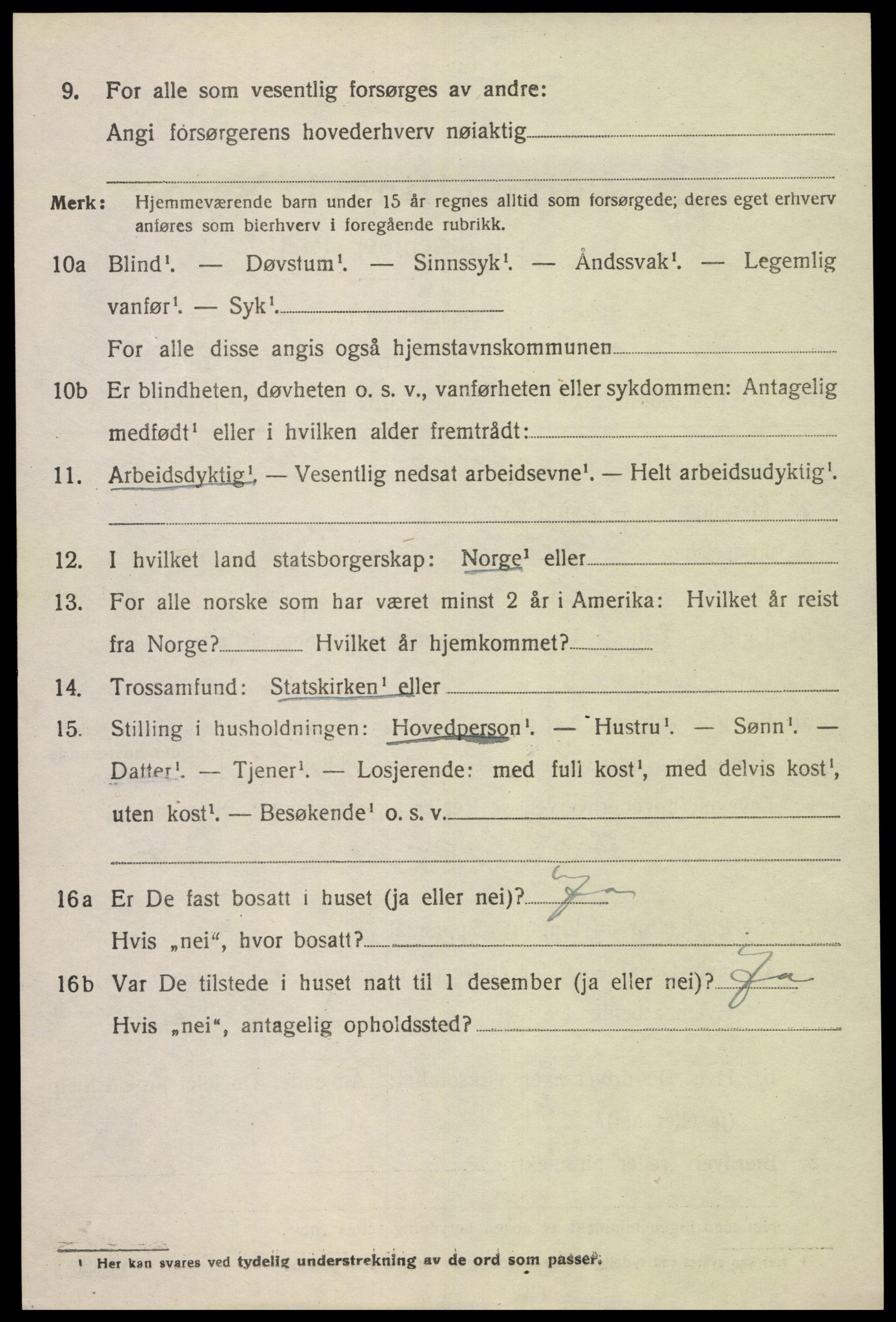 SAK, 1920 census for Bakke, 1920, p. 3111