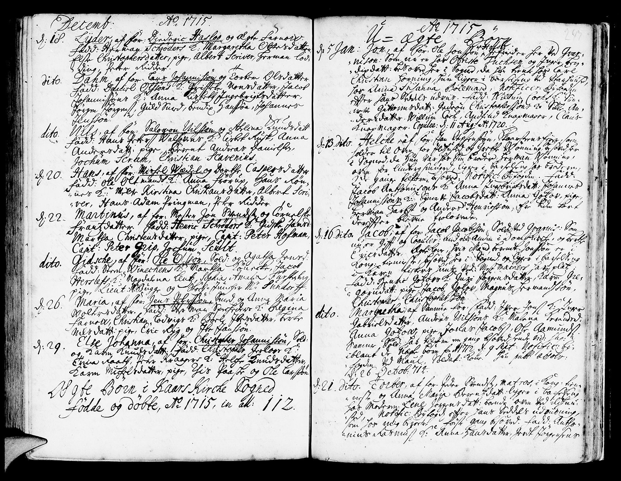 Korskirken sokneprestembete, SAB/A-76101/H/Haa/L0003: Parish register (official) no. A 3, 1698-1719, p. 247