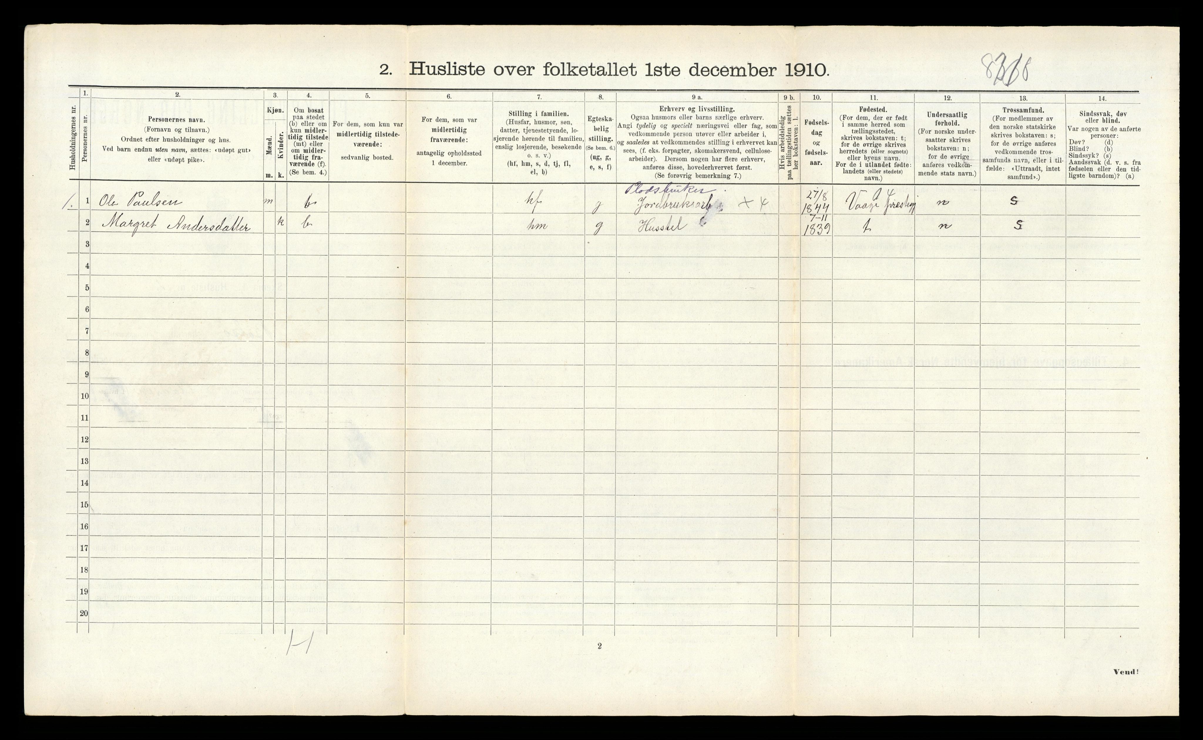 RA, 1910 census for Bolsøy, 1910, p. 1258