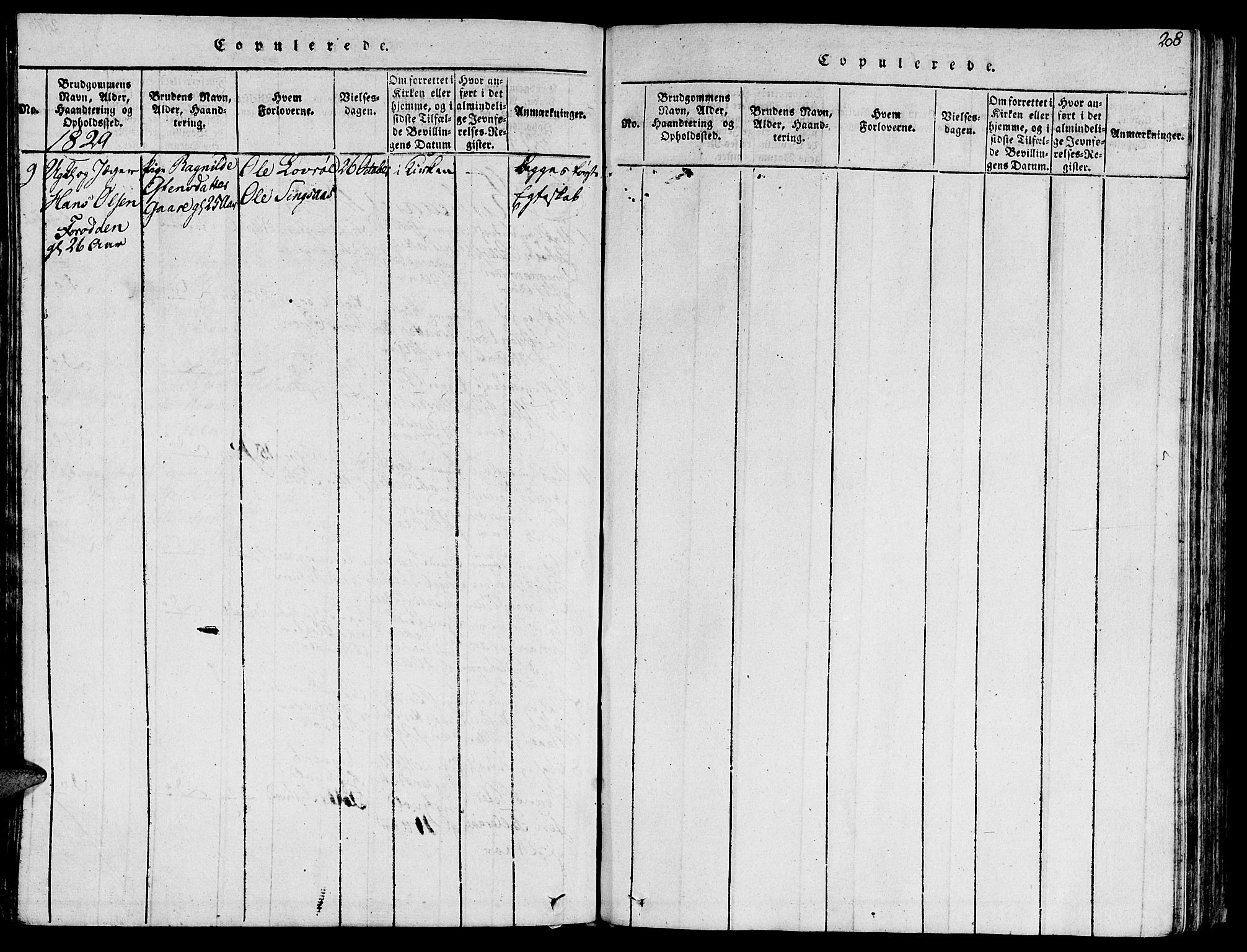 Ministerialprotokoller, klokkerbøker og fødselsregistre - Sør-Trøndelag, SAT/A-1456/685/L0955: Parish register (official) no. 685A03 /2, 1817-1829, p. 208