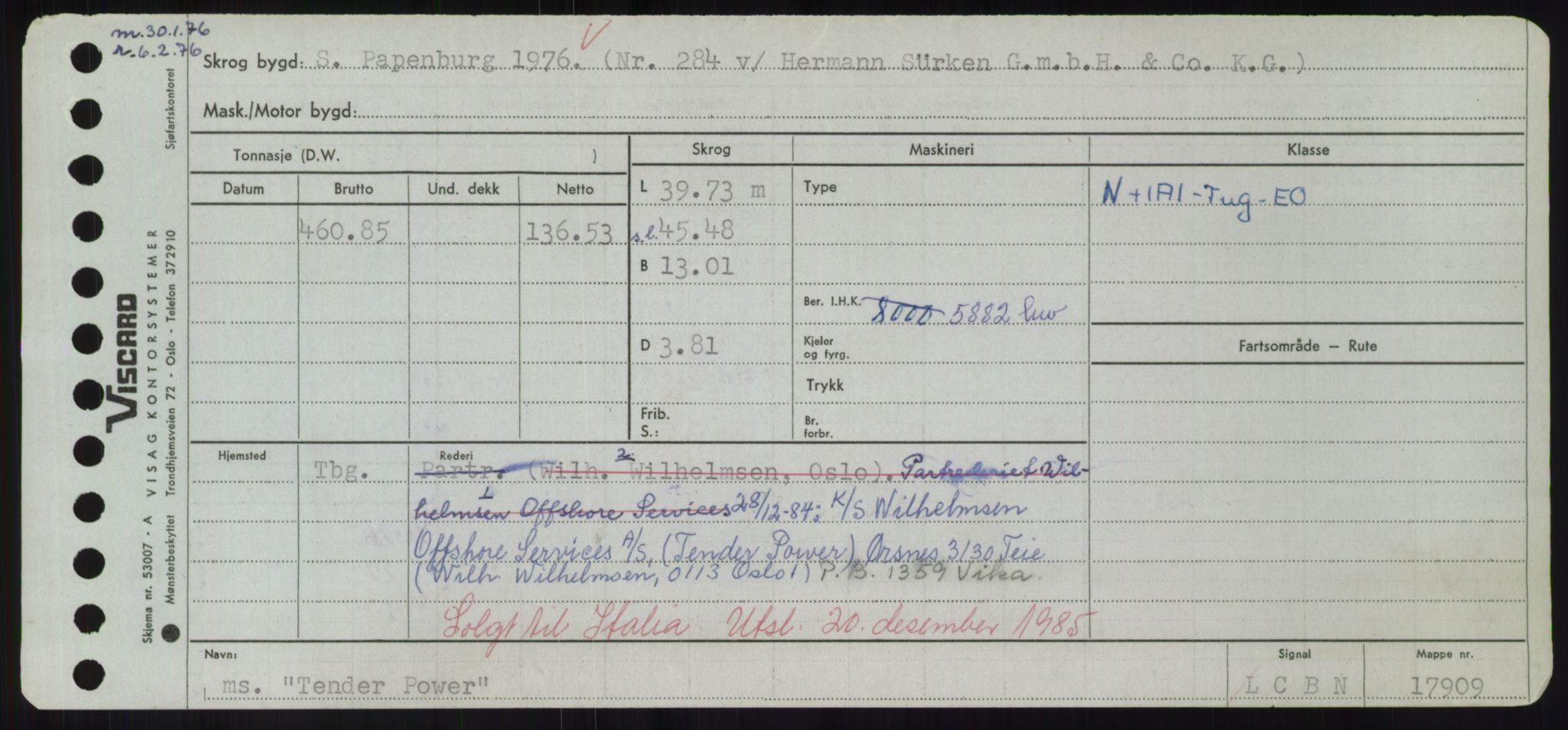 Sjøfartsdirektoratet med forløpere, Skipsmålingen, RA/S-1627/H/Hd/L0038: Fartøy, T-Th, p. 397