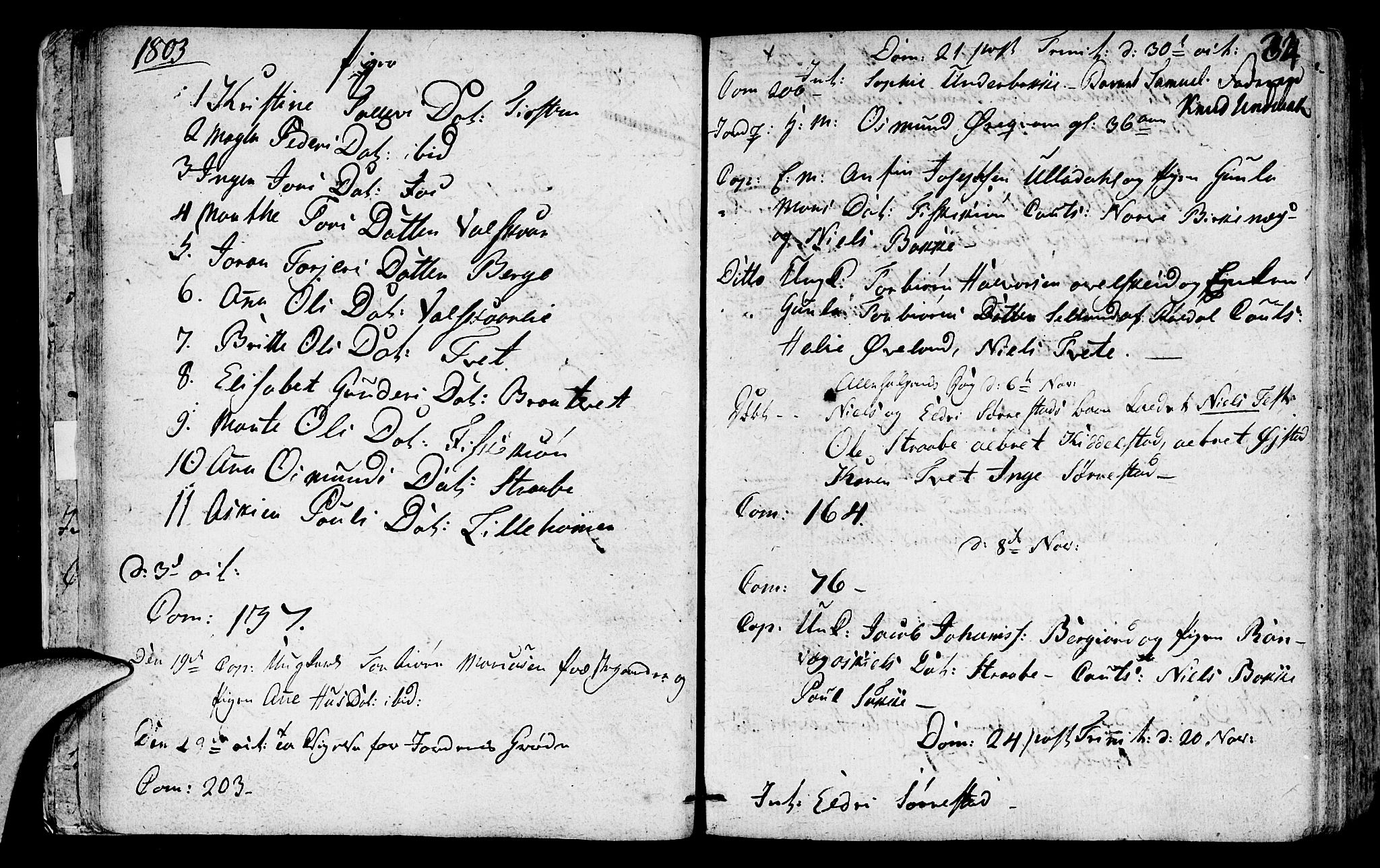 Suldal sokneprestkontor, AV/SAST-A-101845/01/IV/L0004: Parish register (official) no. A 4, 1800-1816, p. 34