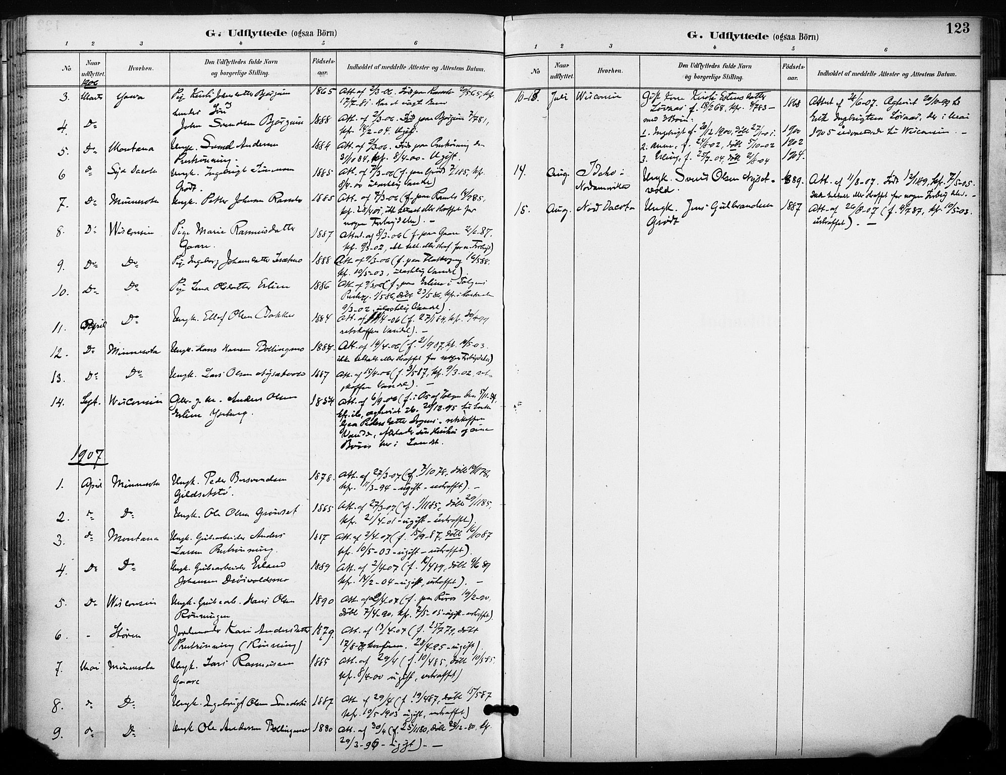 Ministerialprotokoller, klokkerbøker og fødselsregistre - Sør-Trøndelag, AV/SAT-A-1456/685/L0973: Parish register (official) no. 685A10, 1891-1907, p. 123