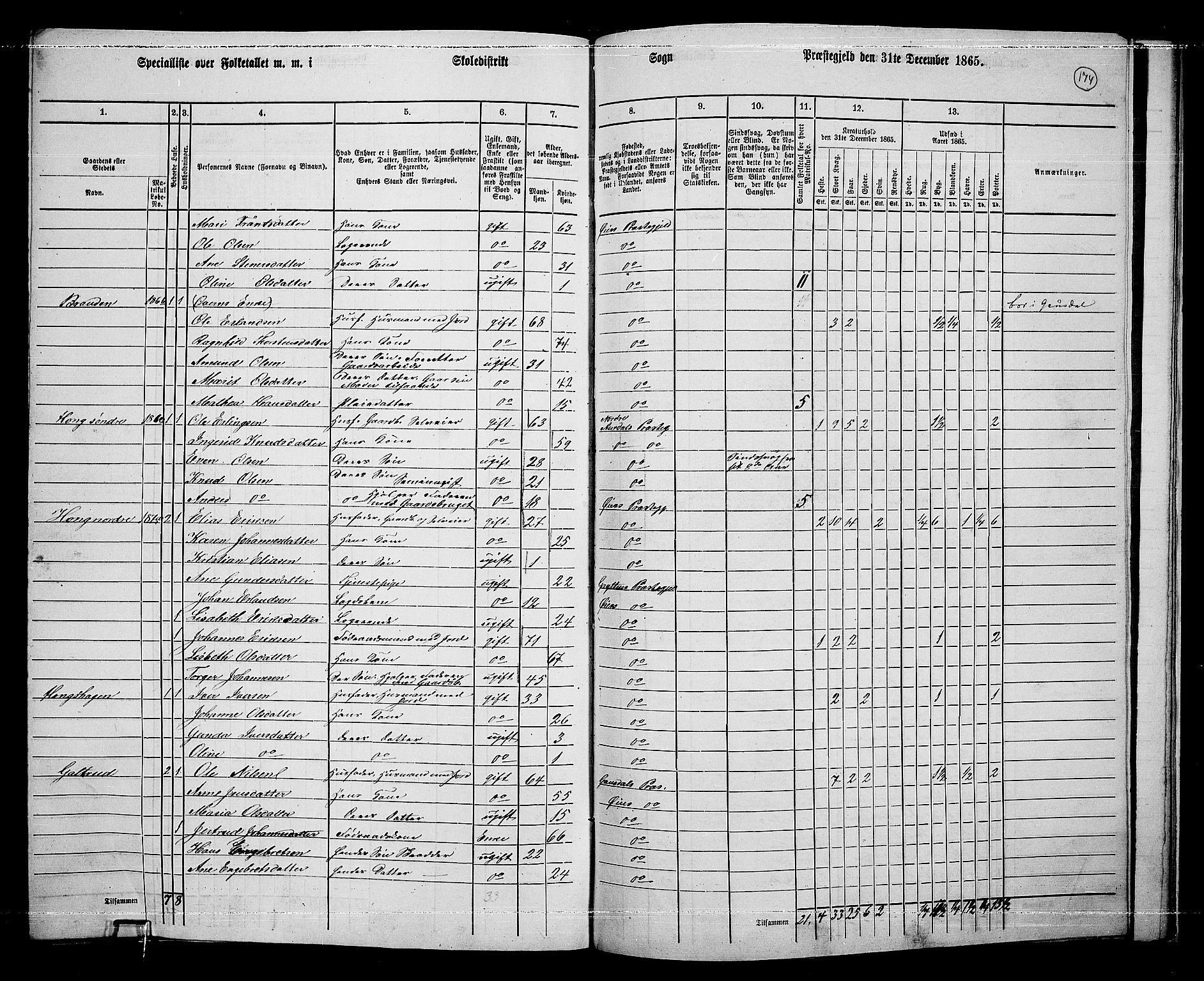 RA, 1865 census for Øyer, 1865, p. 159