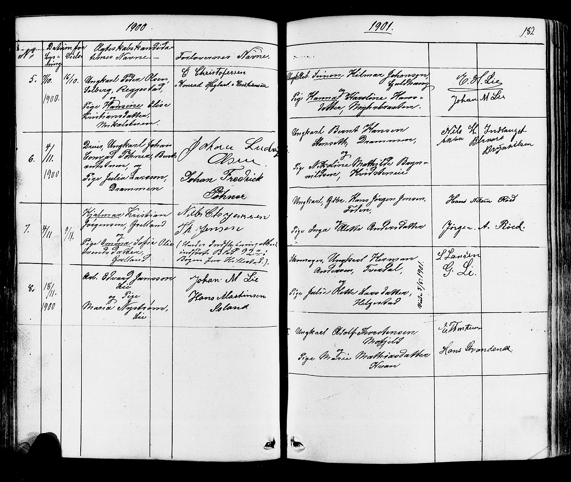 Botne kirkebøker, AV/SAKO-A-340/F/Fa/L0006: Parish register (official) no. I 6, 1836-1877, p. 182