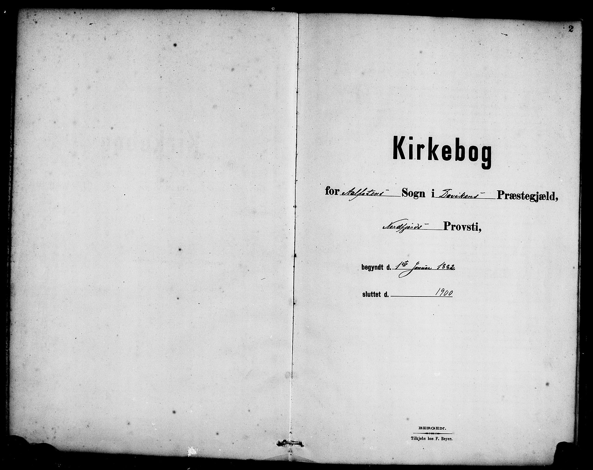 Davik sokneprestembete, AV/SAB-A-79701/H/Haa/Haae/L0001: Parish register (official) no. E 1, 1882-1900, p. 2